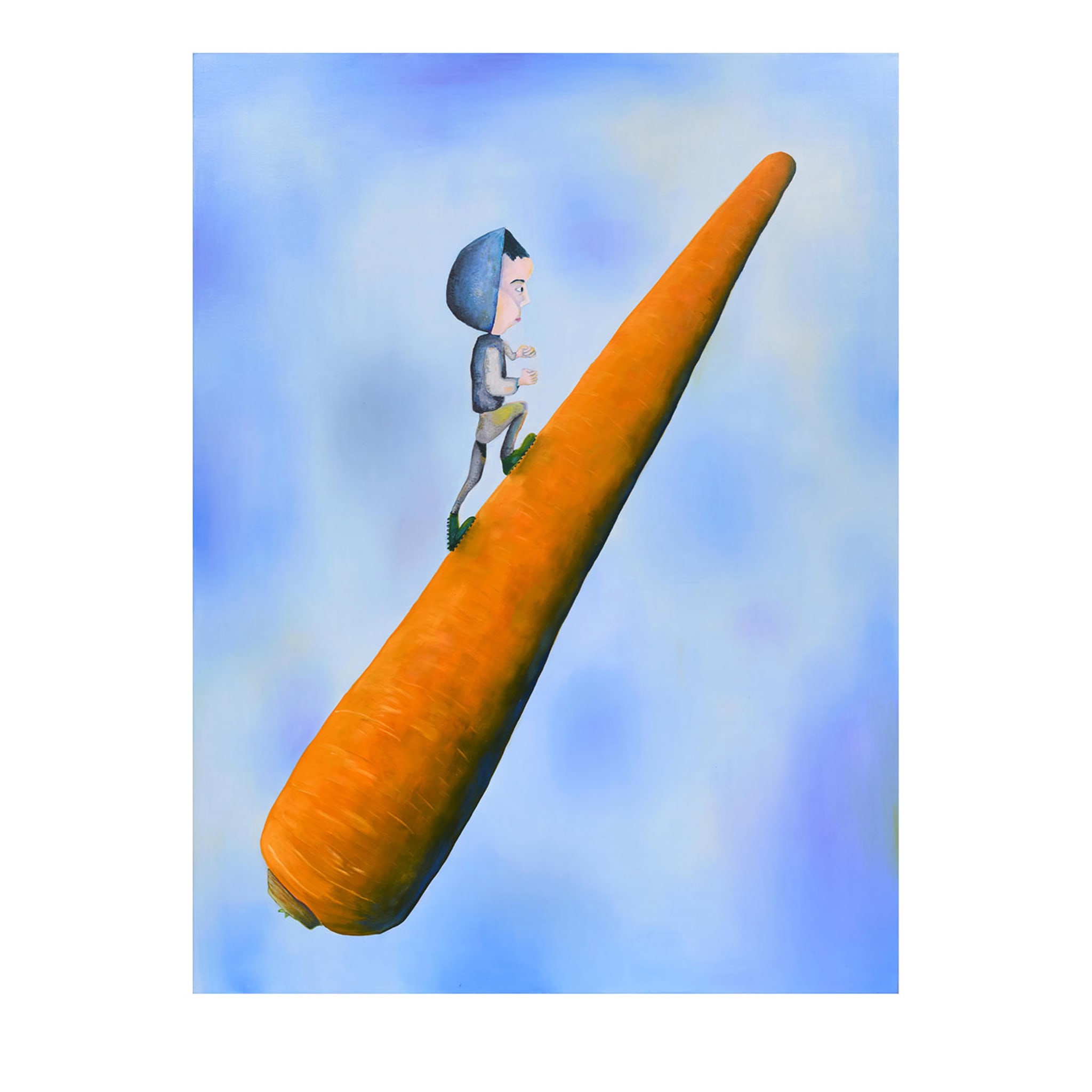 El escalador de zanahorias Pintura policromada - Vista principal