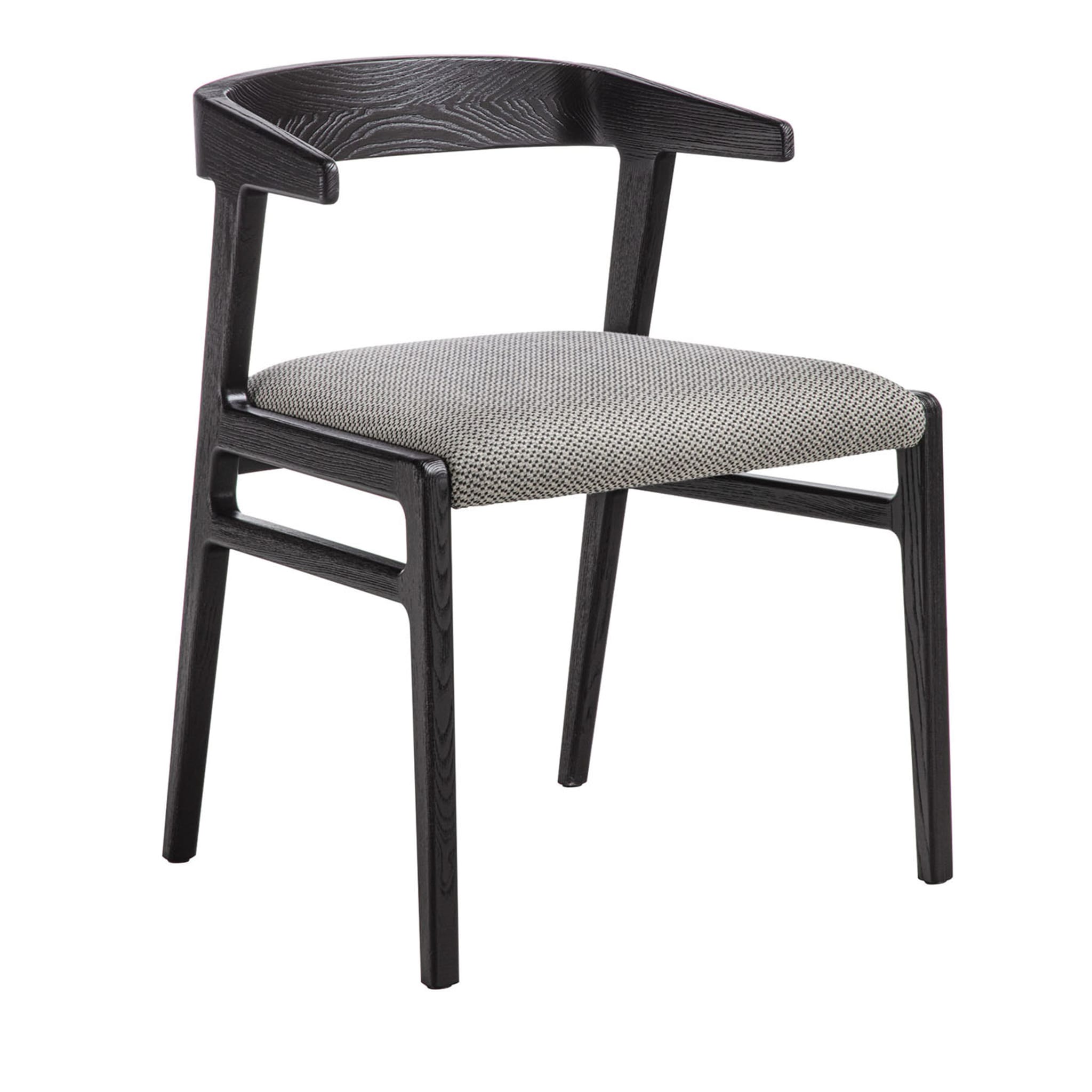 Aida Black Chair with Arms - Main view
