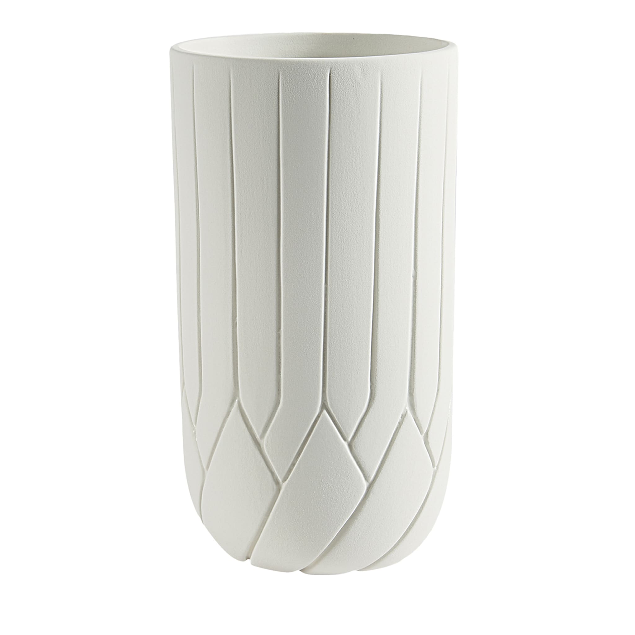 Frattali Small Cream-White Vase by Faberhama - Main view