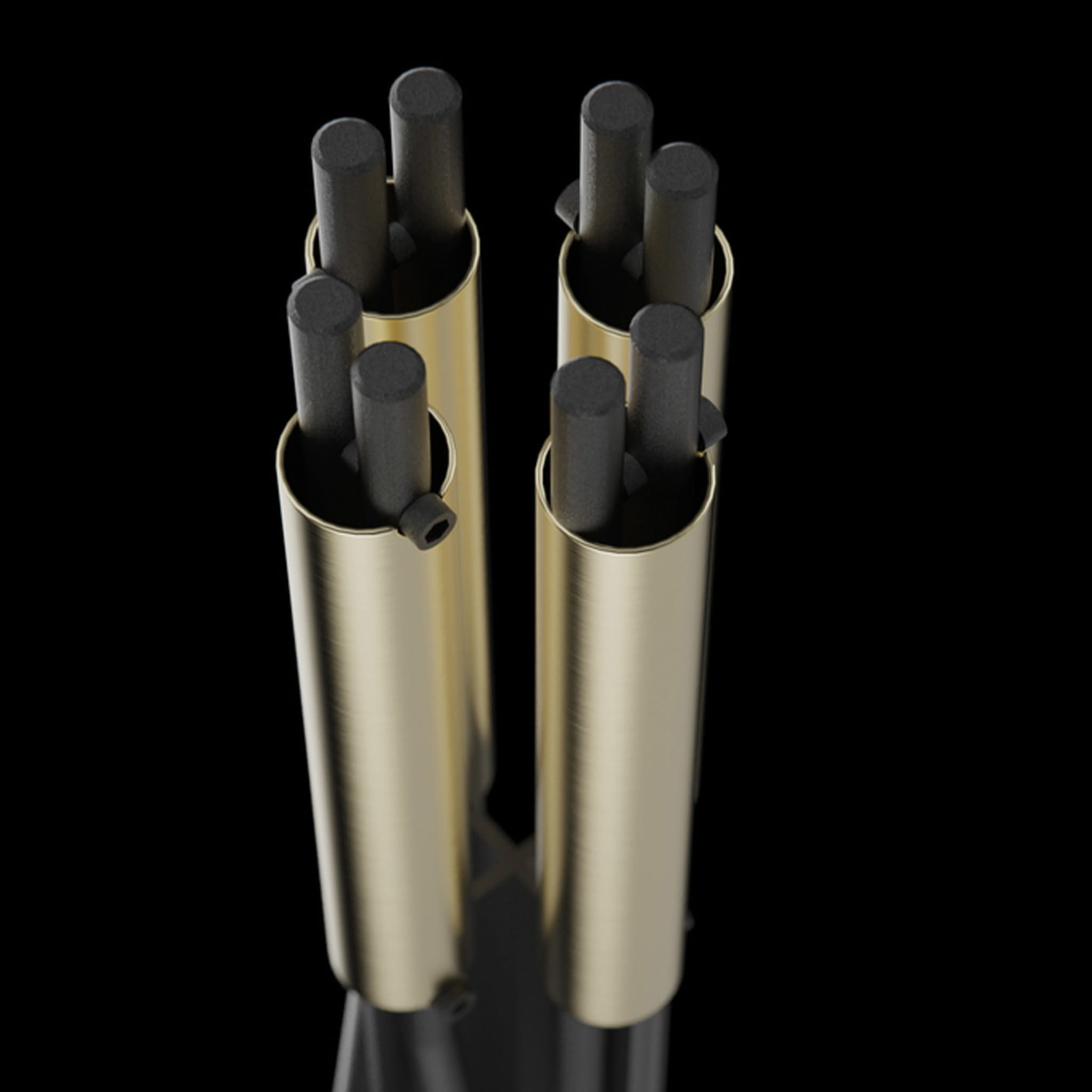 ED001 Black and Brass Fireplace Tools - Alternative view 1