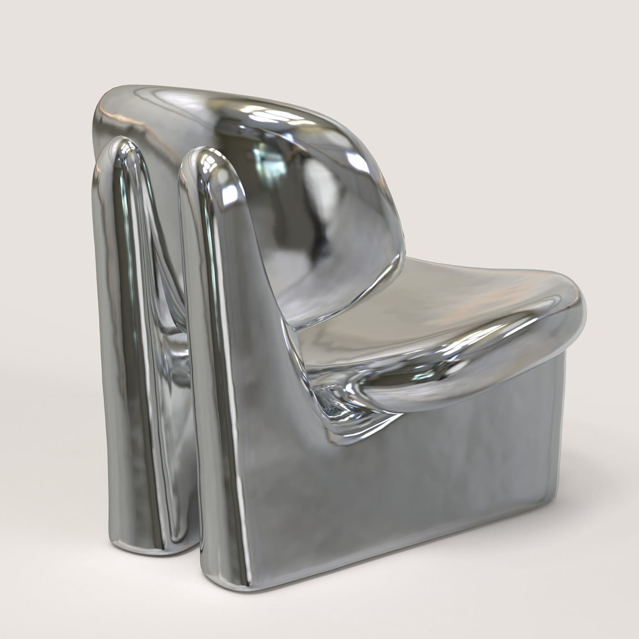 Pau V1 Silver Sculptural Chair - Alternative view 4