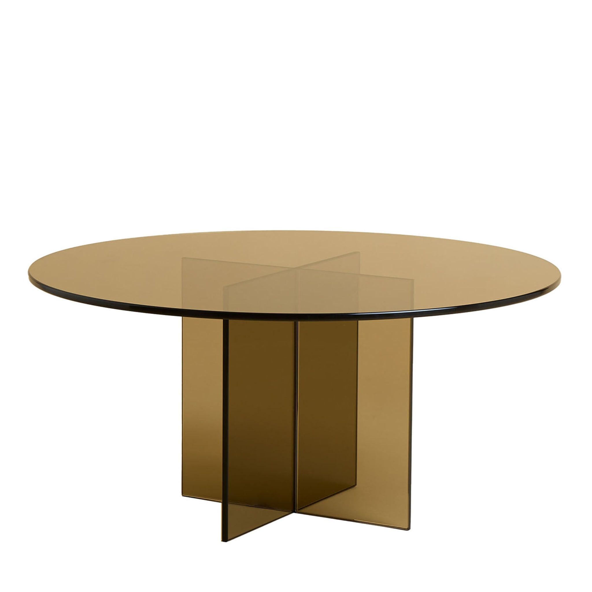 Tavolino in vetro bronzato Aka - Vista principale