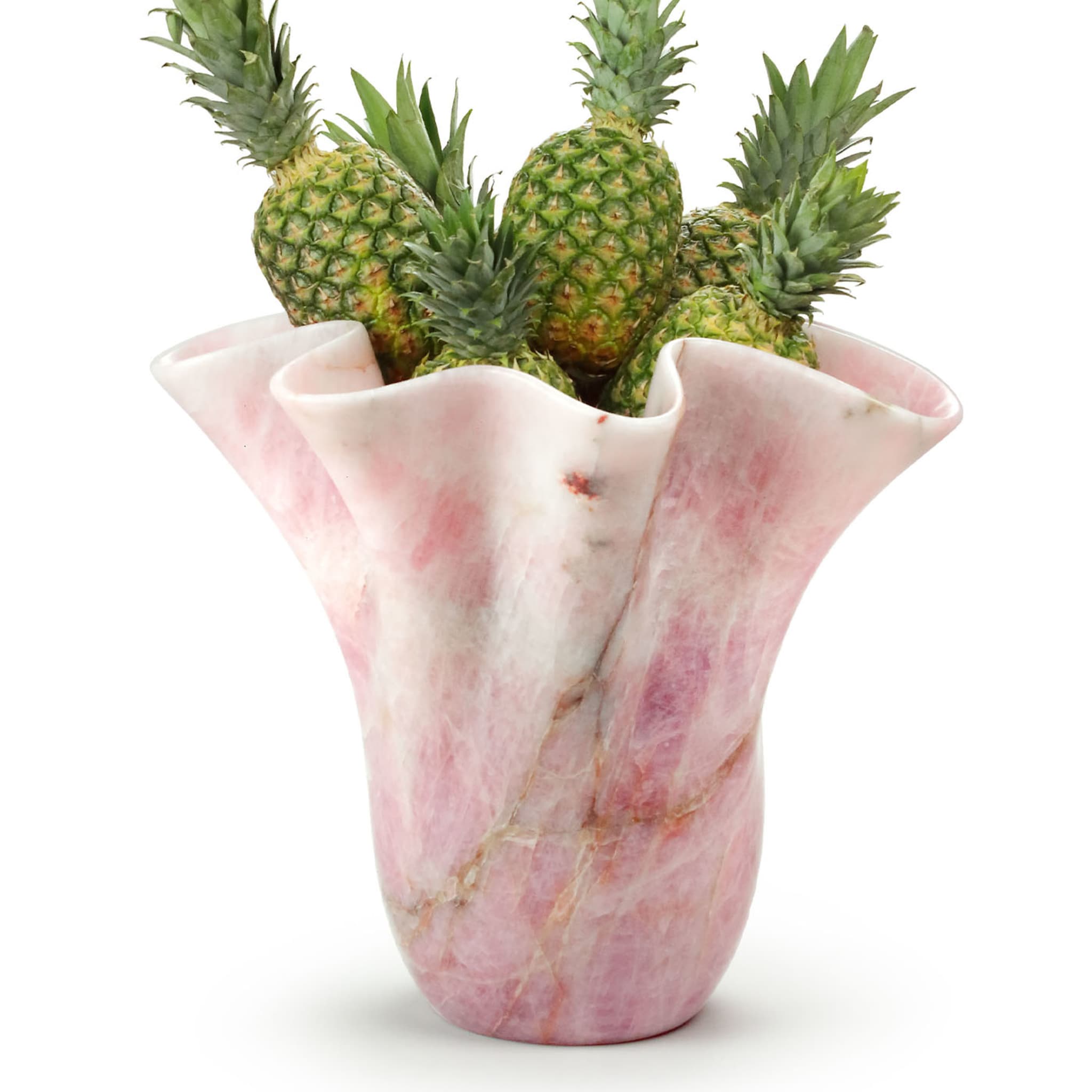 PV05 Vase sculptural en quartz rose  - Vue alternative 4