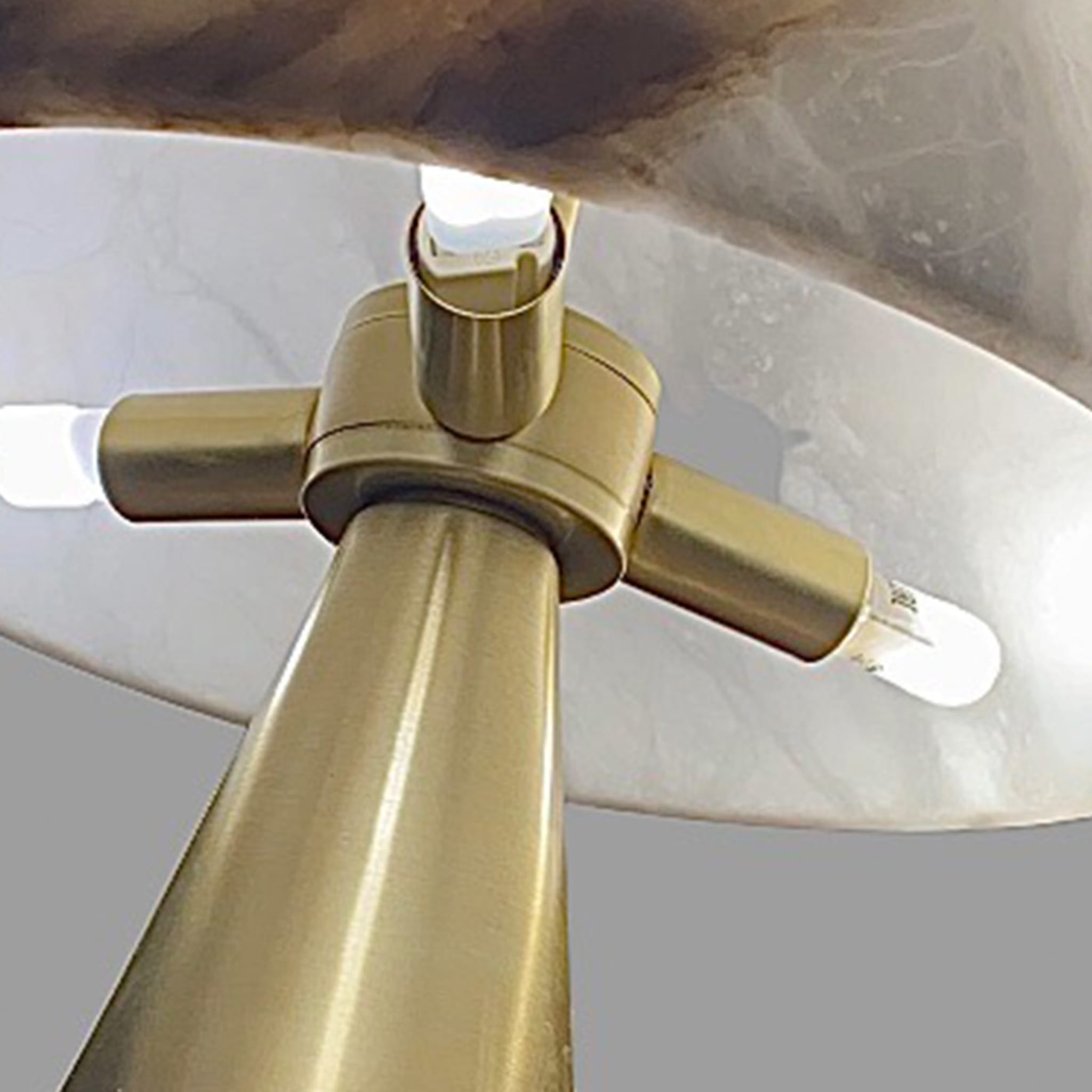 "Funghetto" Table Lamp in Satin Brass A - Alternative view 3