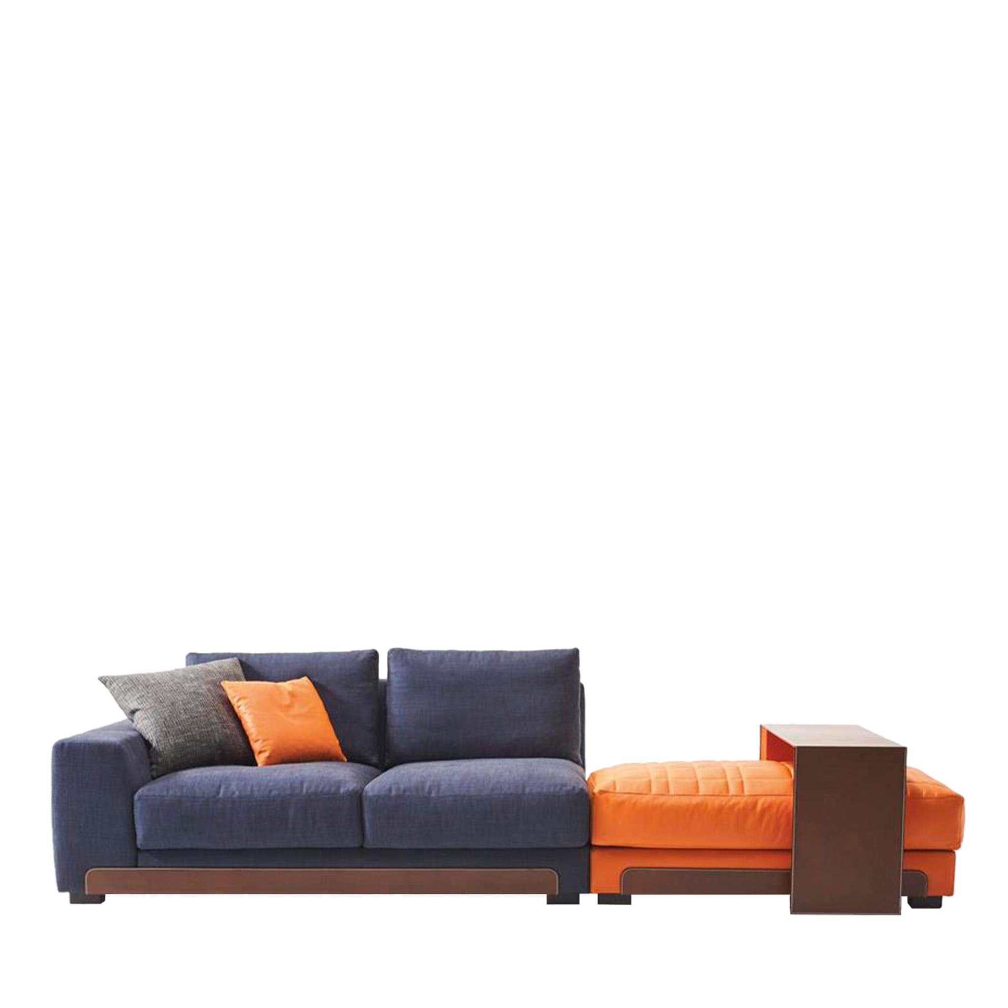 Isola Asymmetrisches Sofa in Blau und Orange - Hauptansicht