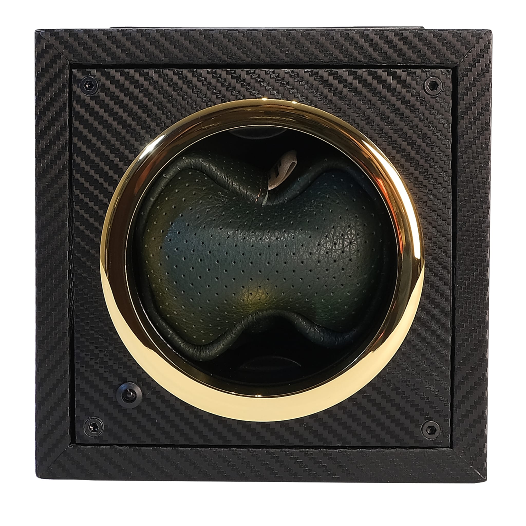 MT Mini Black Carbon & Black Leather Watch Winder - Main view