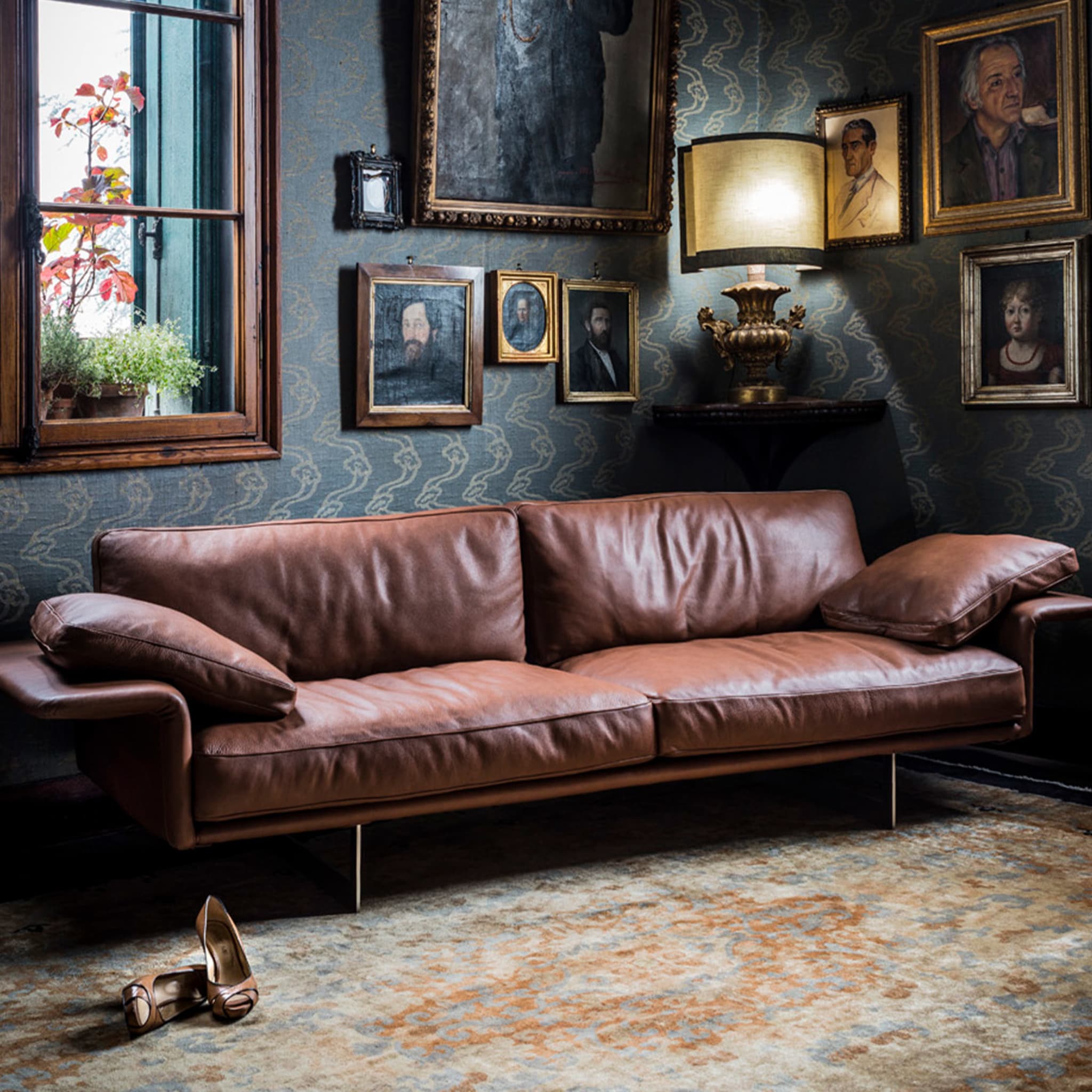 Alato Brown Leather Sofa - Alternative view 2