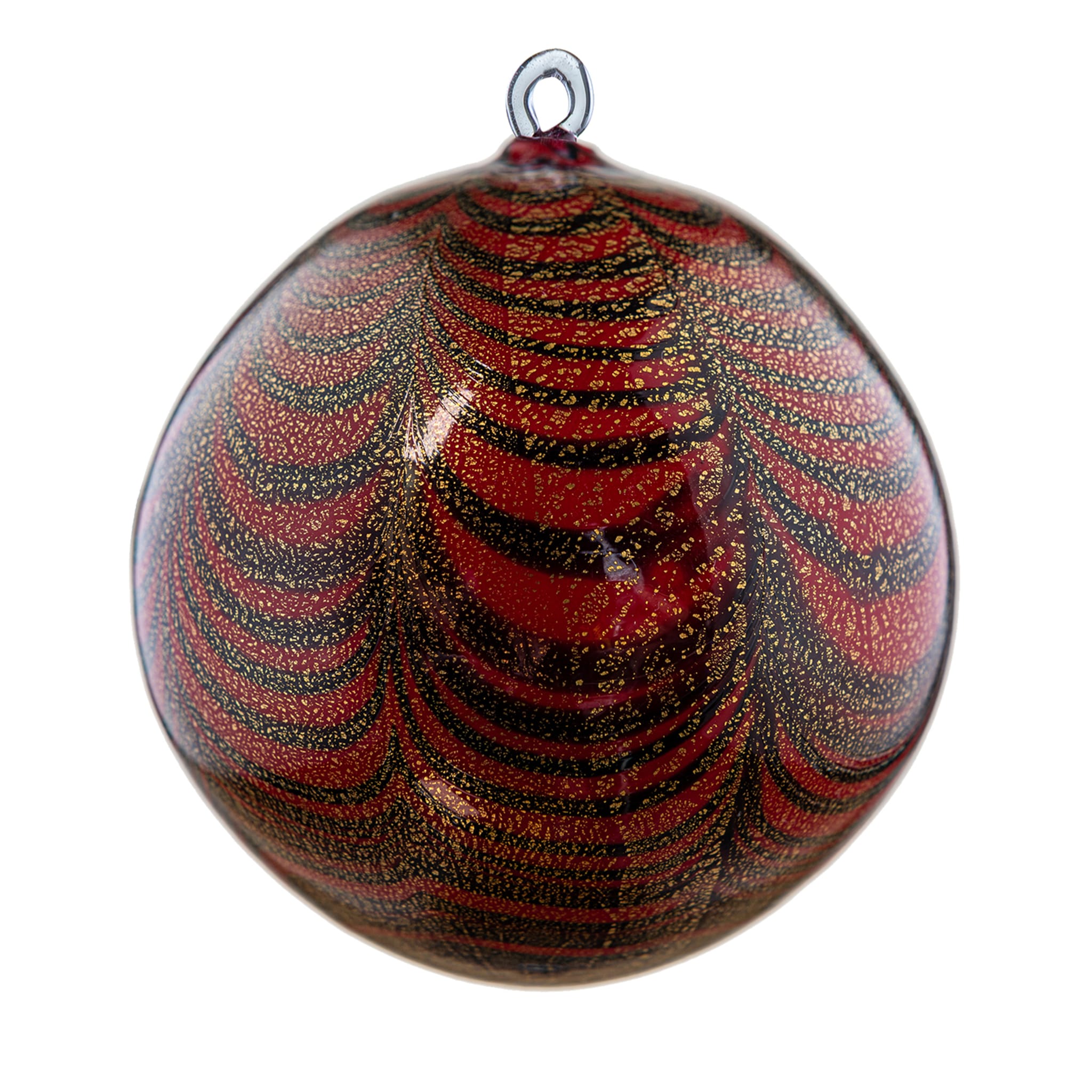 Set of 2 red christmas glass balls - Main view