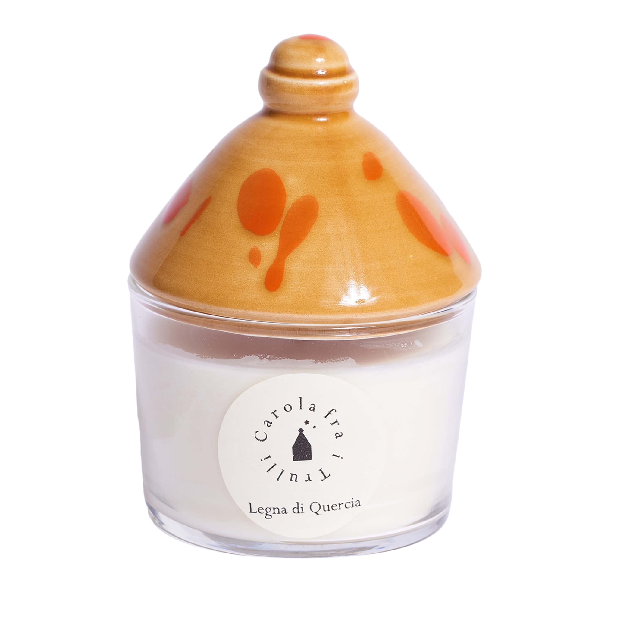 Caramel & Orange Scented Candel with Ceramic Lid - Main view