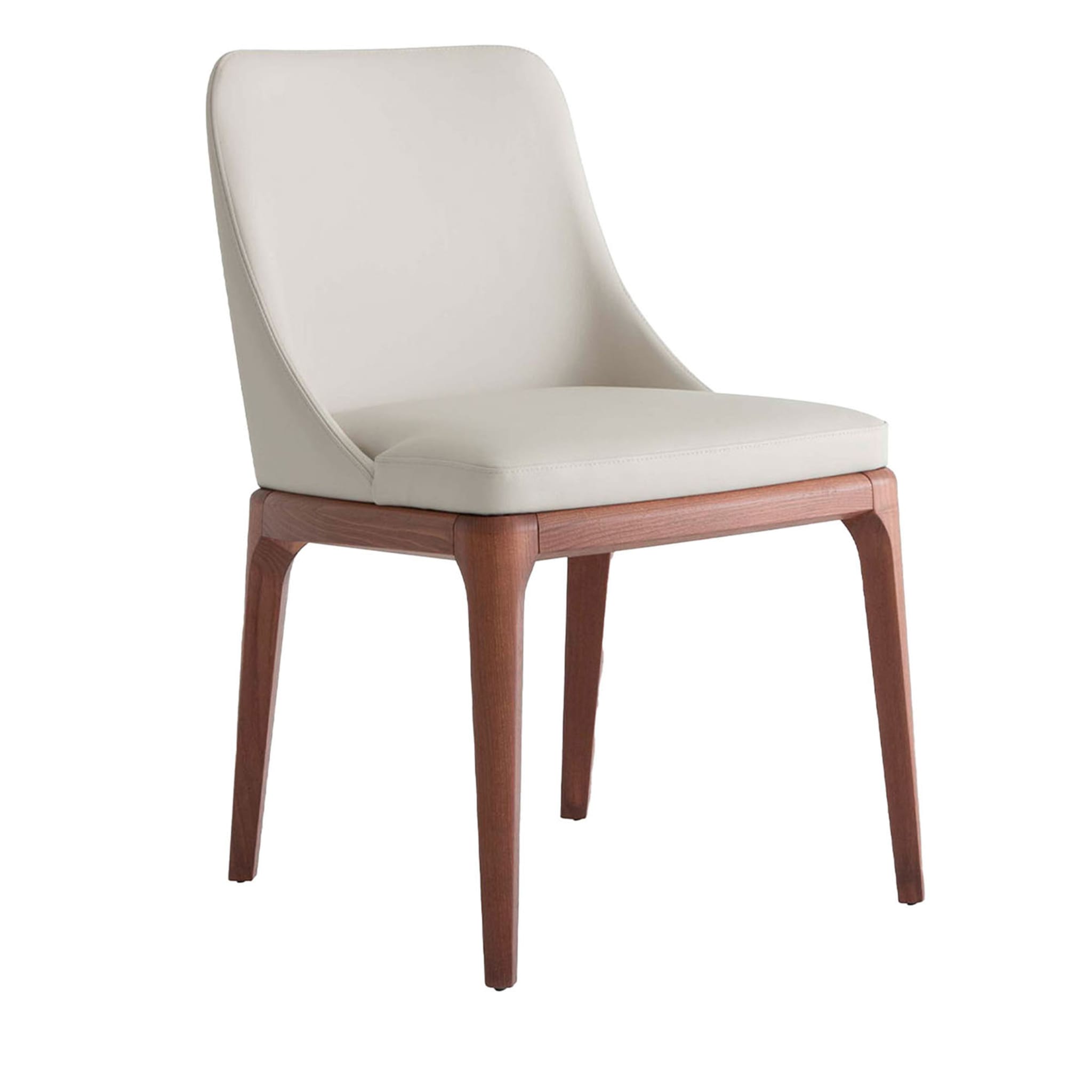 Antigona White Leather Chair - Main view