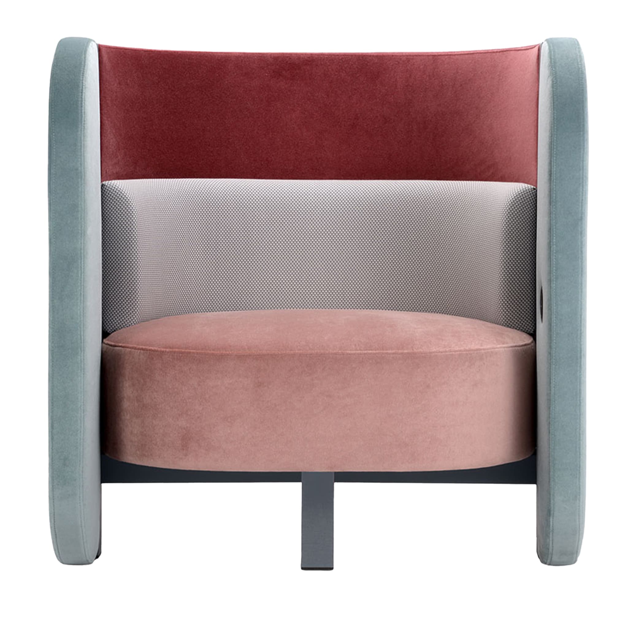 Bigala Pink & Gray Armchair by Roberto Giacomucci - Main view