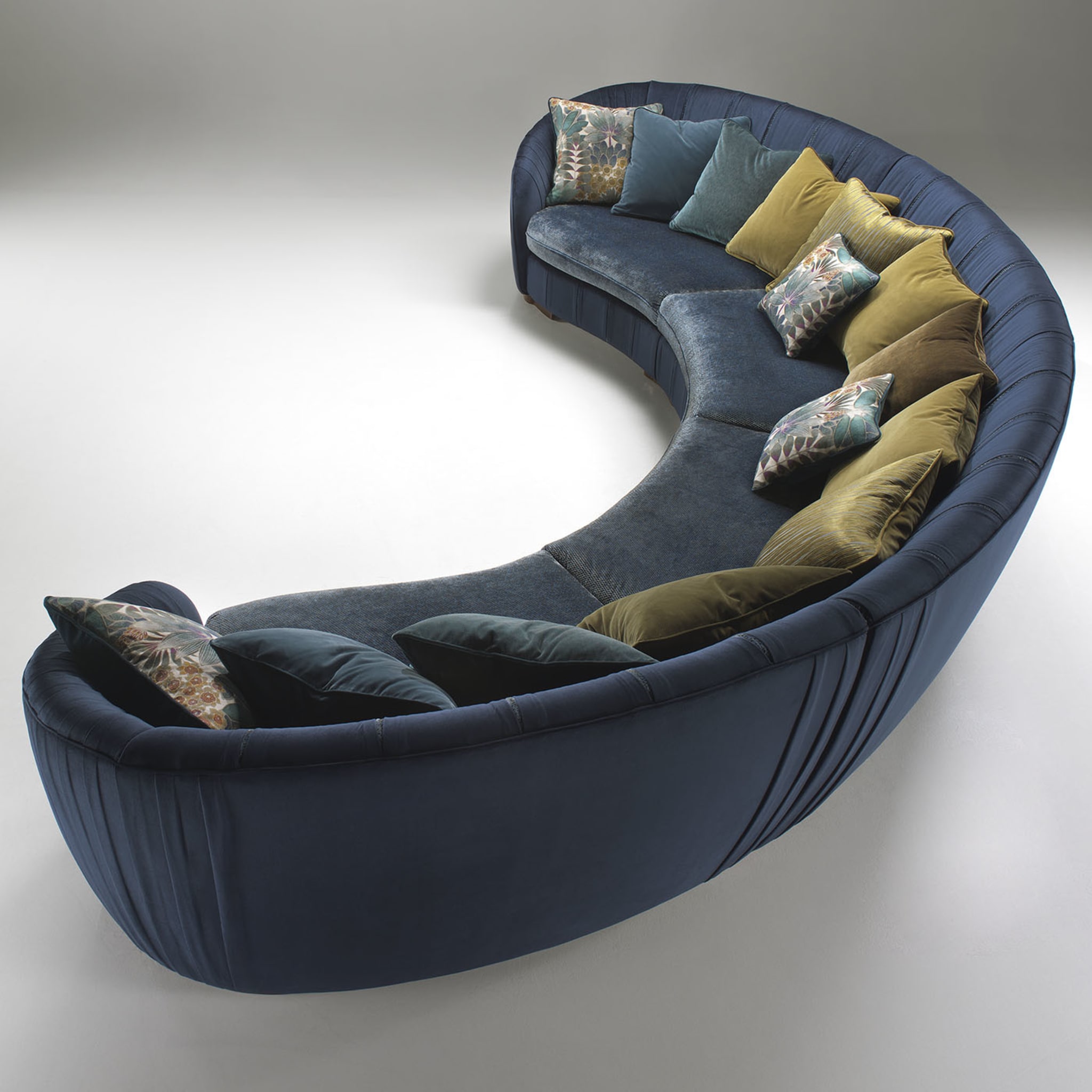 Ritz Curved Blue Sofa - Alternative view 2