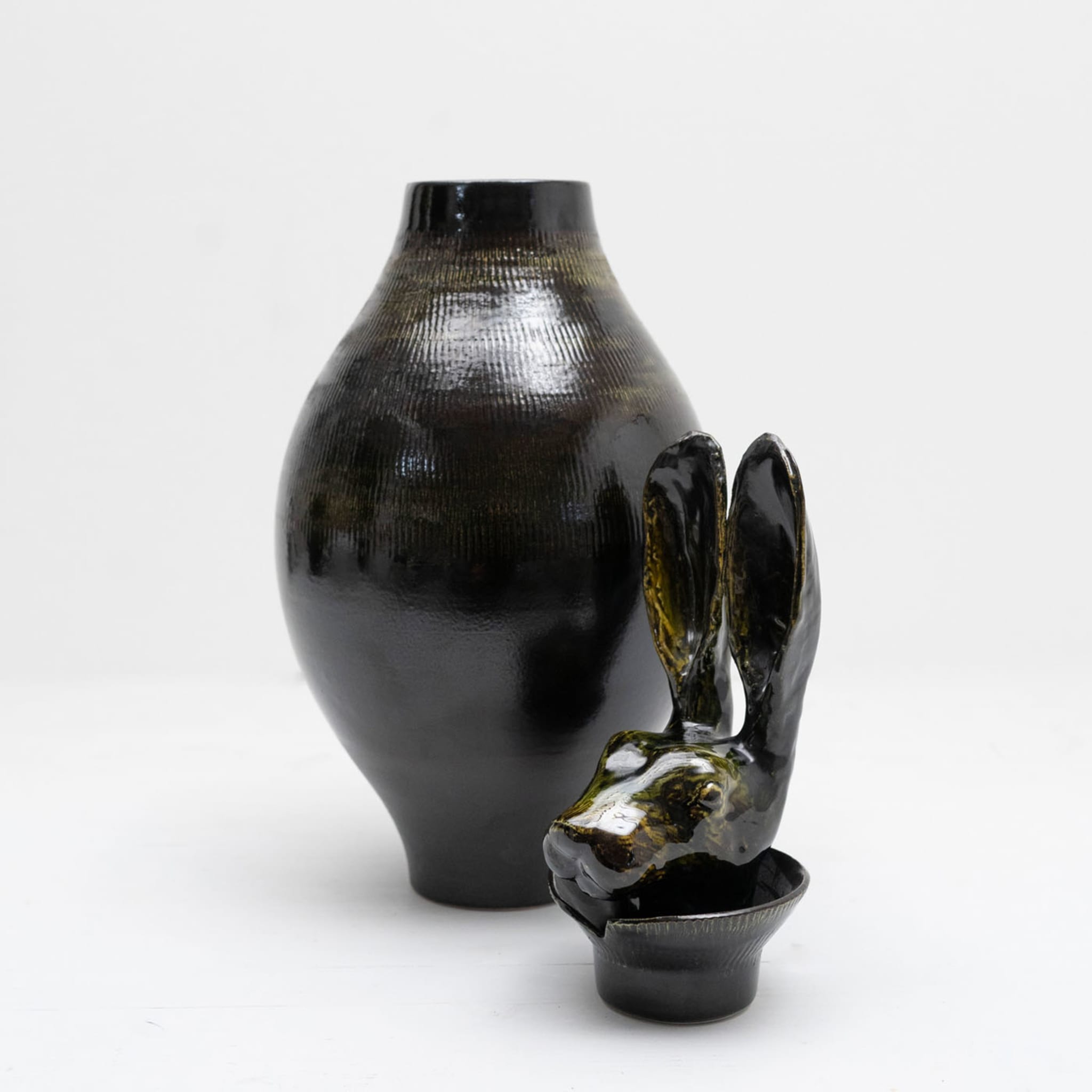 Canopo Lepre Schwarz XL Vase - Alternative Ansicht 1