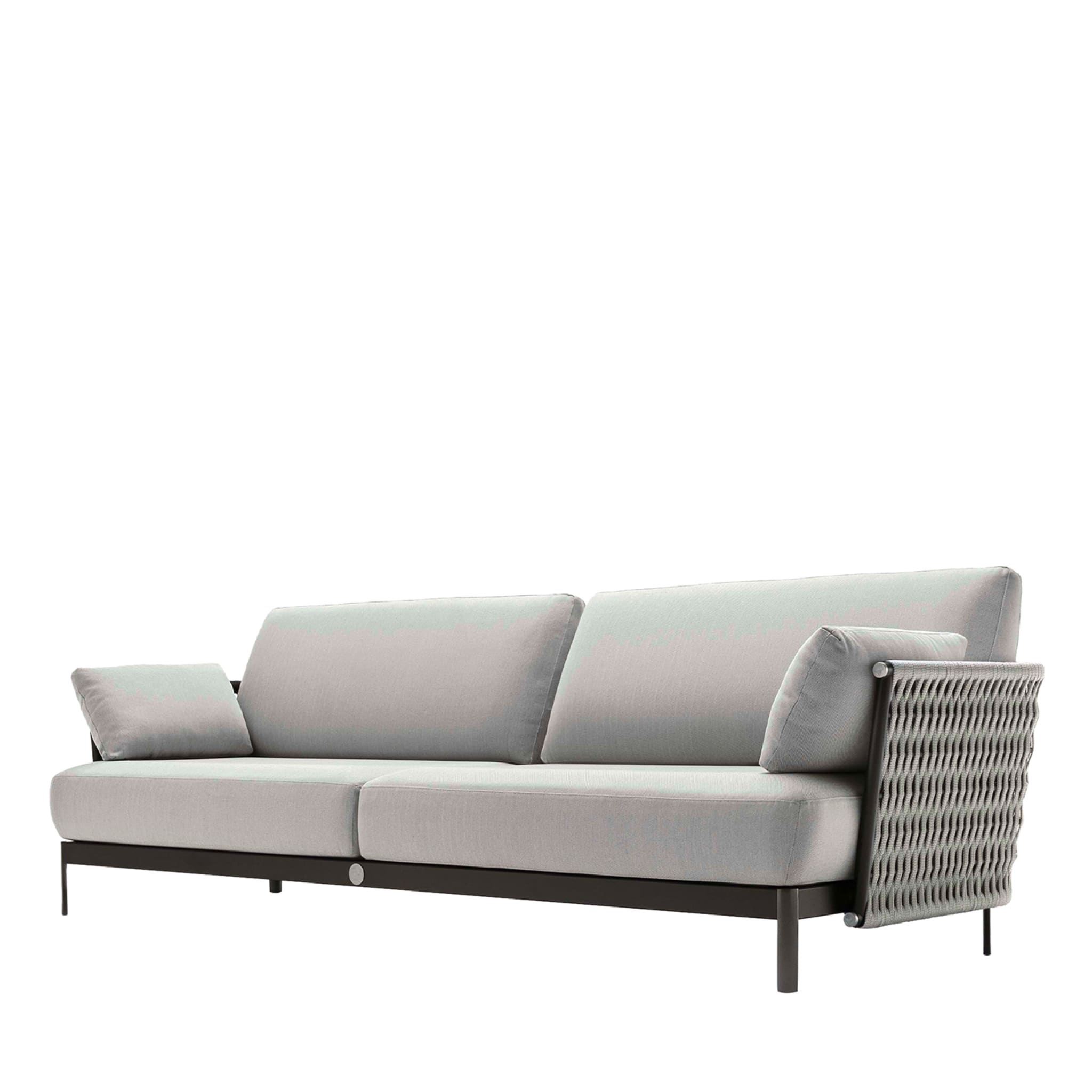 4 Sitze Grau Outdoor Stoff Sofa - Hauptansicht