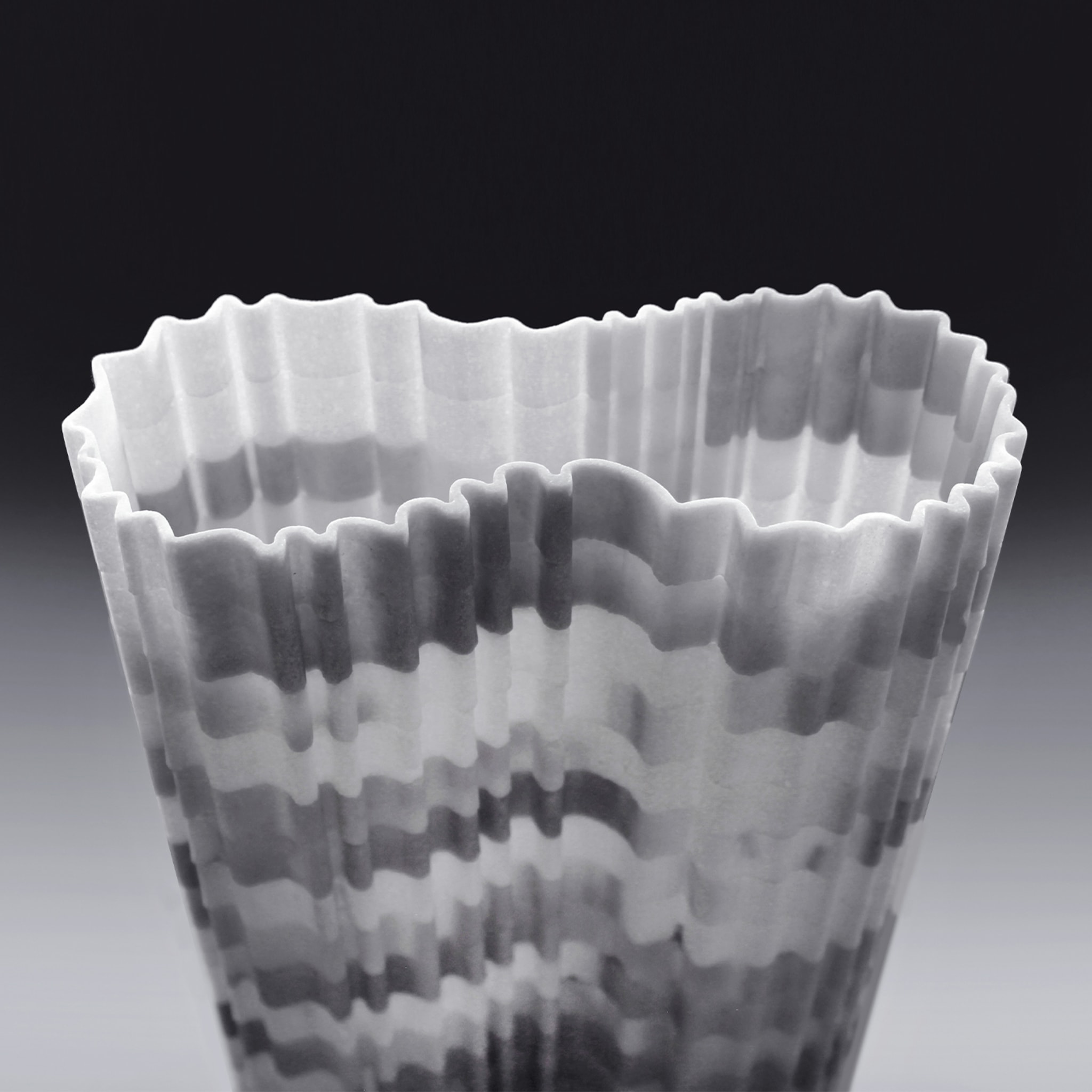 Stripes Vase Olimpic White Marble #1 by Paolo Ulian - Alternative view 4
