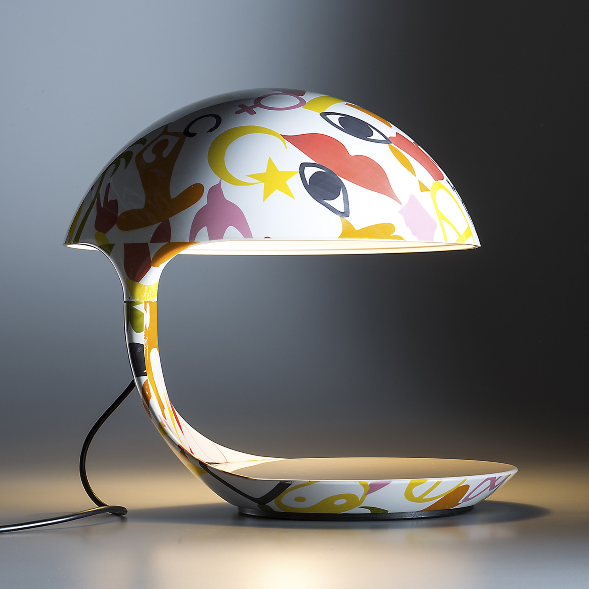 Cobra Texture Tattoo Table Lamp by Donia Maaoui - Alternative view 3