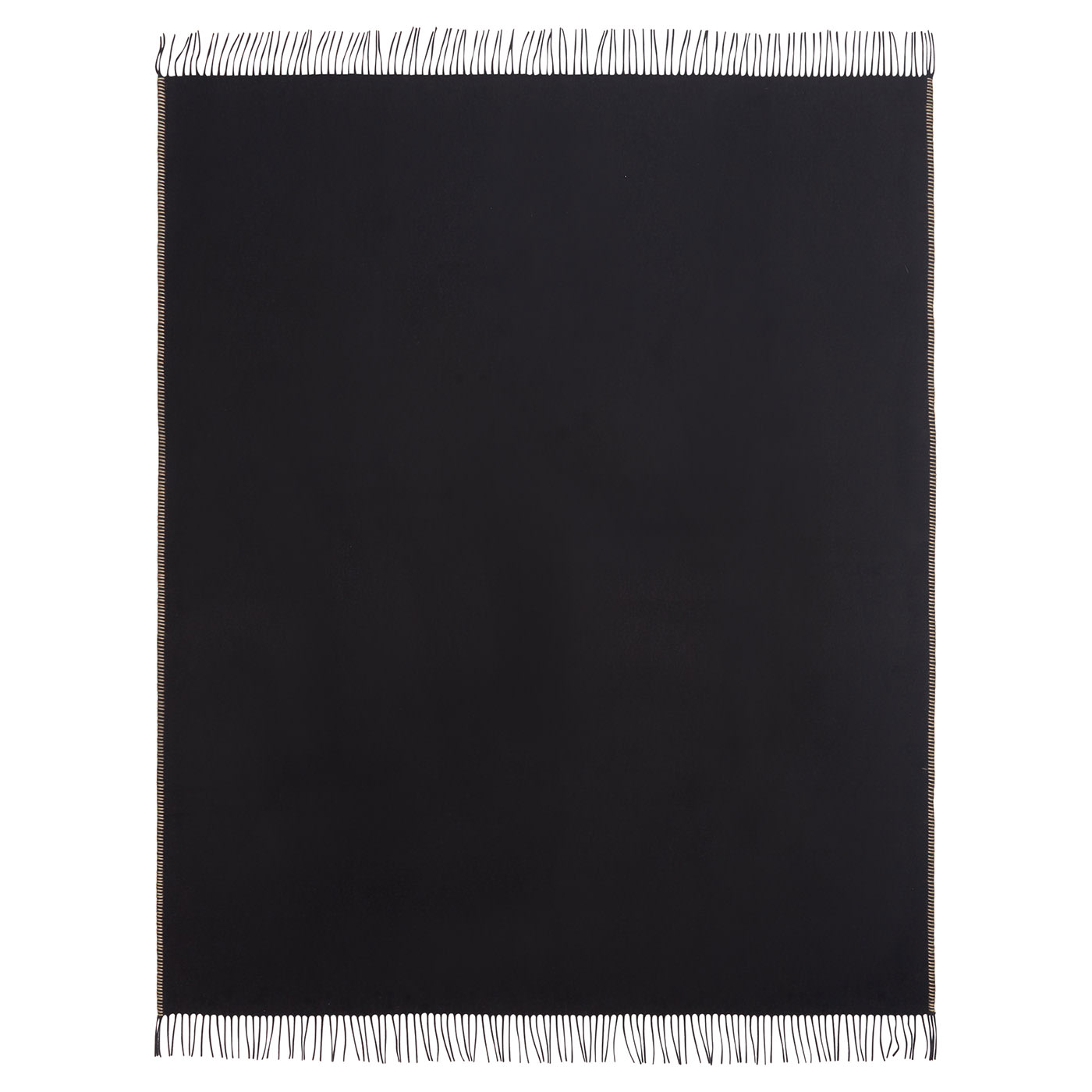 Melrose Fringed Black Small Blanket - Alonpi
