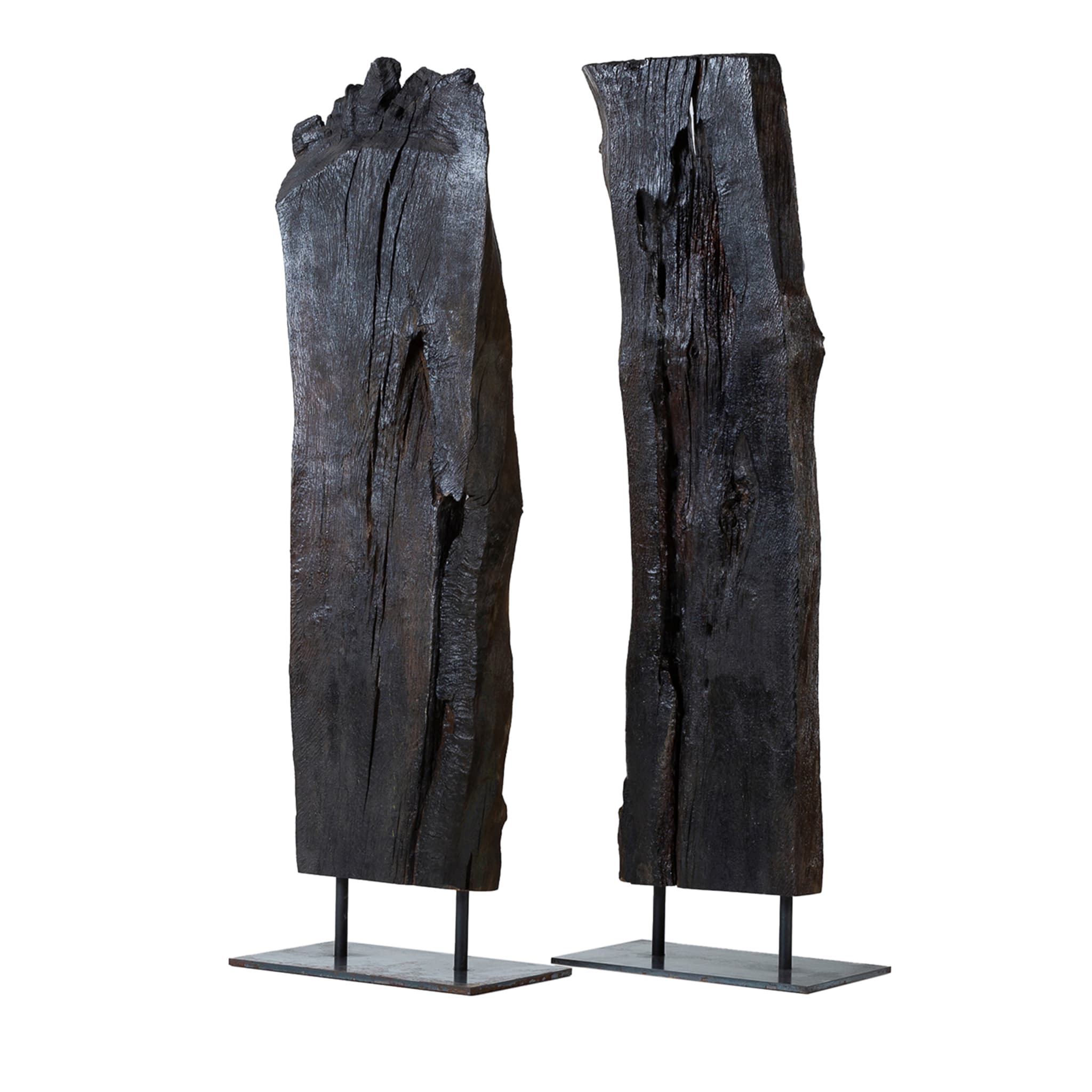 Linguat I Ensemble de 2 sculptures noires - Vue principale