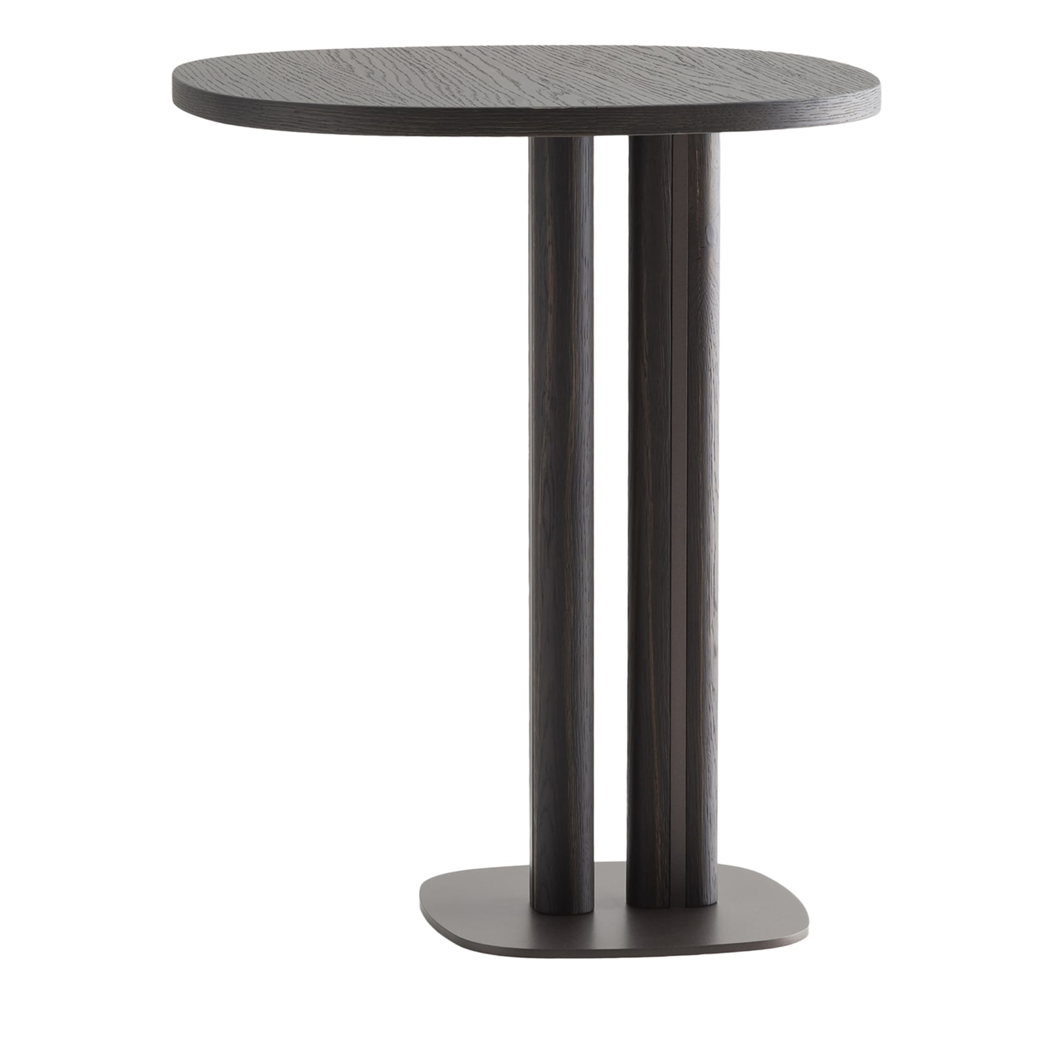 Manhattan Tall Asymmetrical Burnished Side Table - Main view