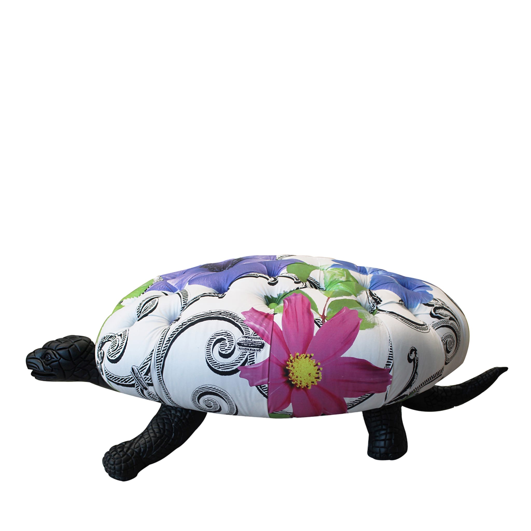 Weißer schildkrötenartiger Blumenhocker von Carlo Rampazzi - Hauptansicht