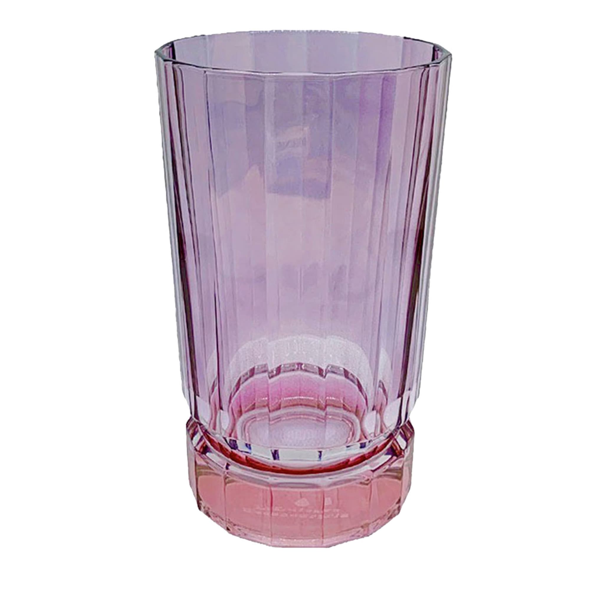 Duccio Set of 2 Large Pink-To-Purple Tumbler Glasses with Base - Main view