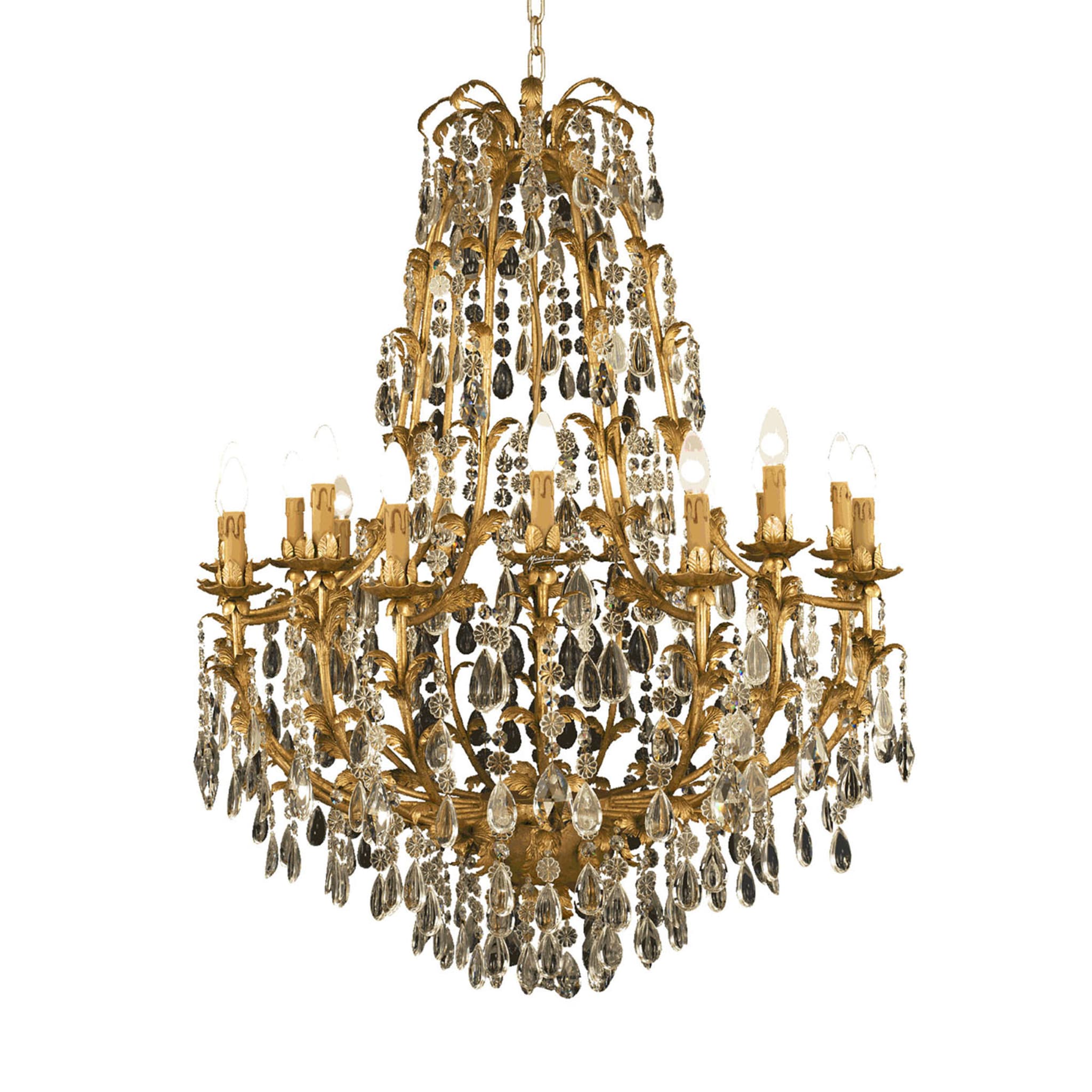 251 18-Light Gold & Crystal Chandelier - Main view