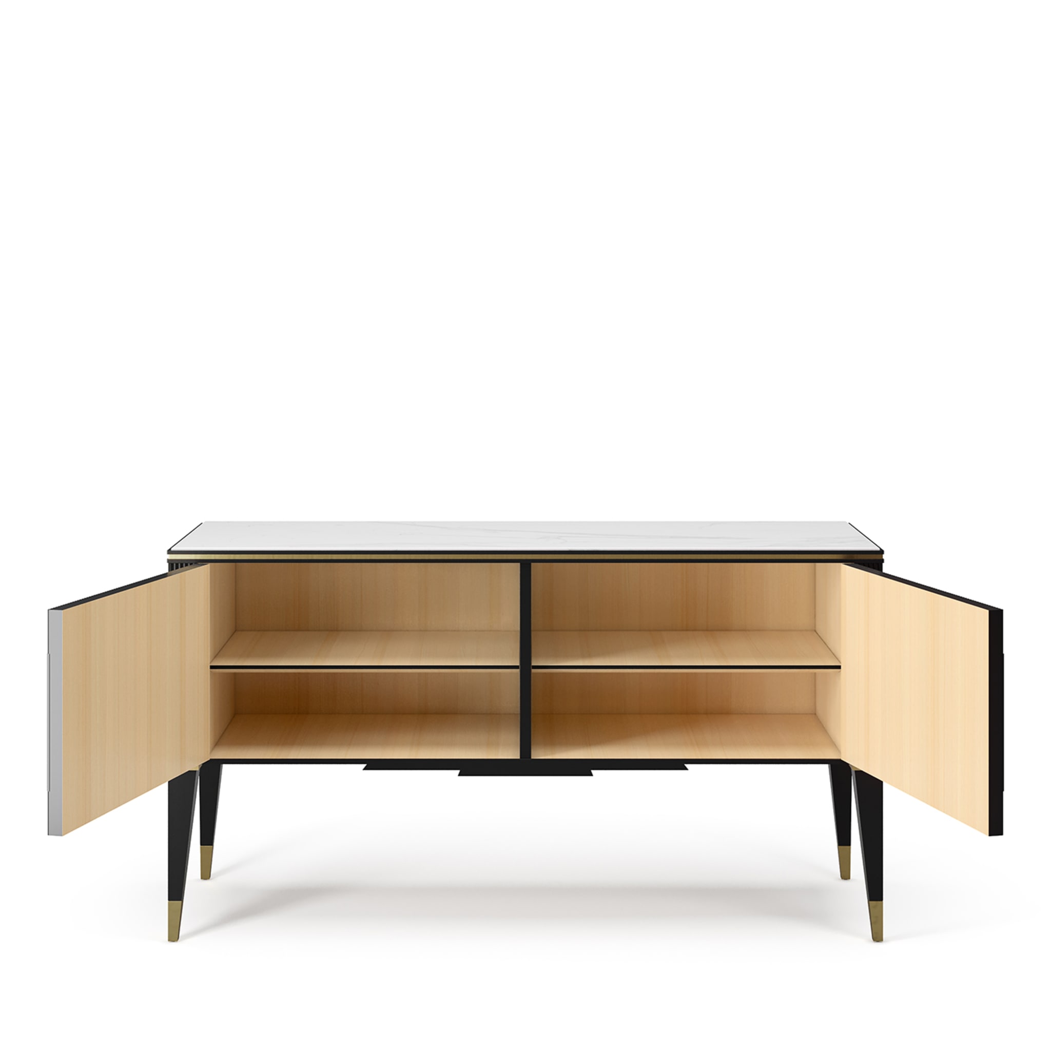Thousand Lines Deco Black Sideboard - Alternative view 1