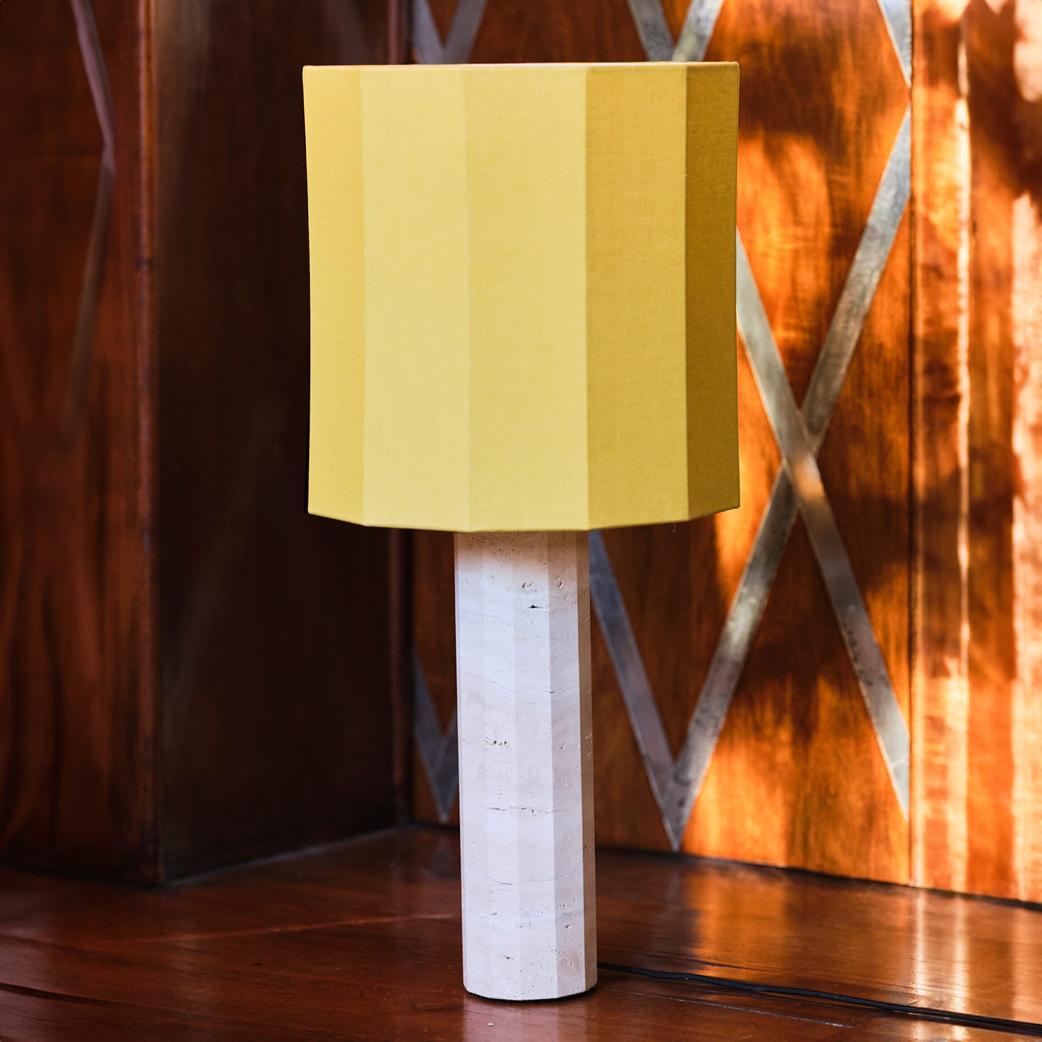 Roma Dodecagon Large Yellow Table Lamp - Alternative view 3