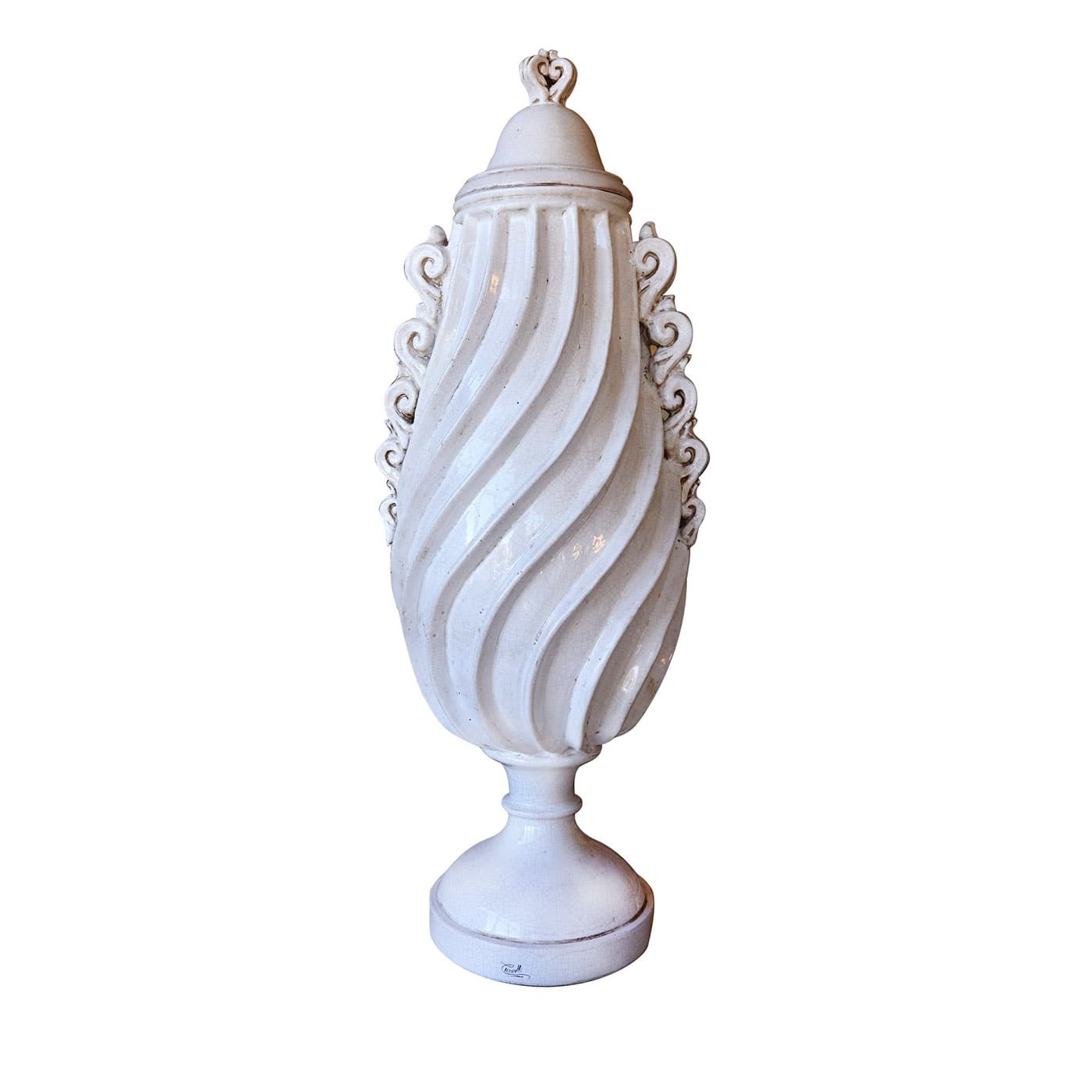 Mareggiata Vase With Lid - Ceramiche Ceccarelli