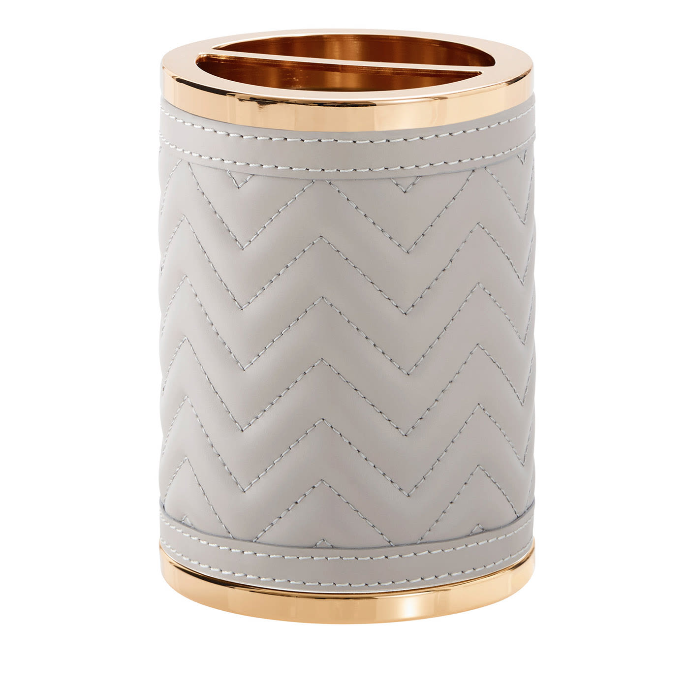 Alghero Herringbone Toothbrush Holder Gold Riviere | Artemest