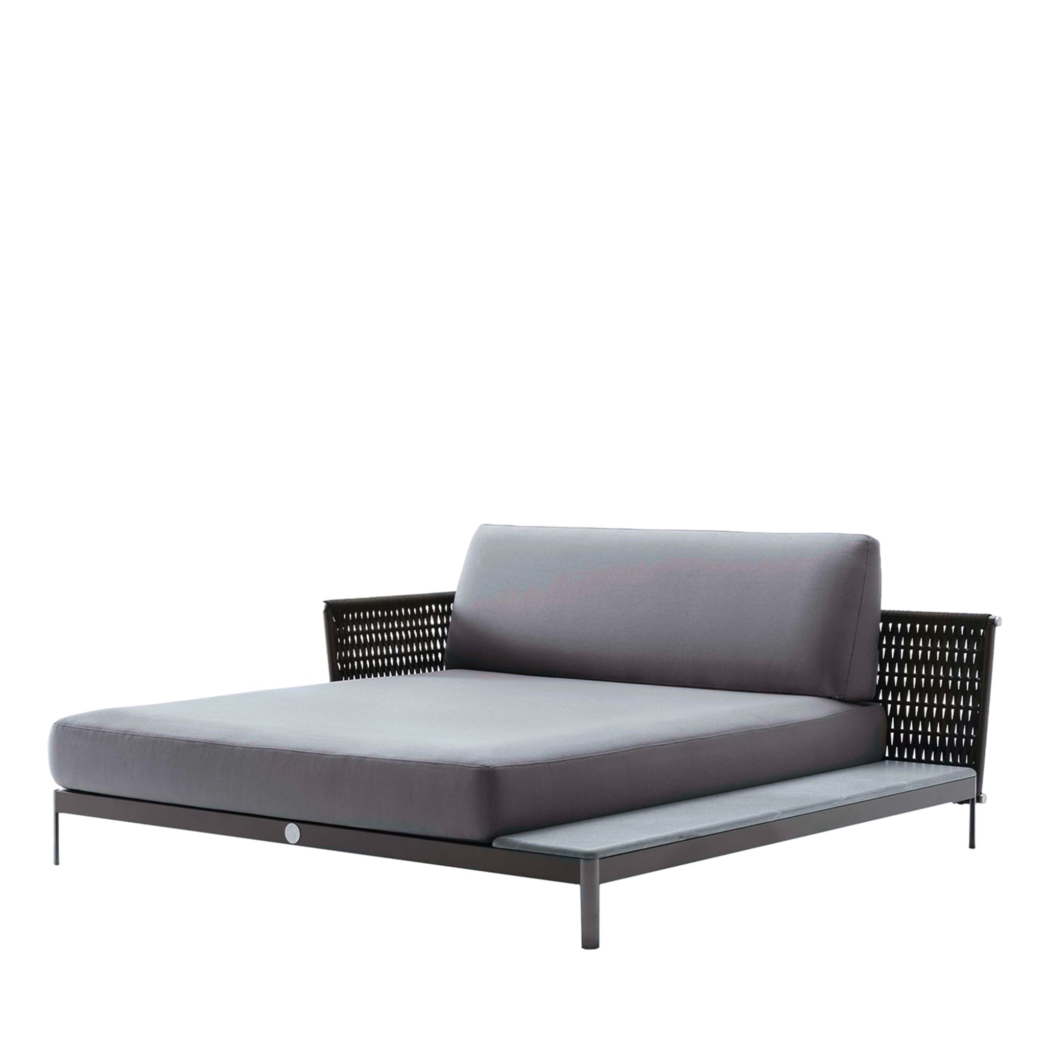 Black Outdoor fabric Chaise Longue - Main view