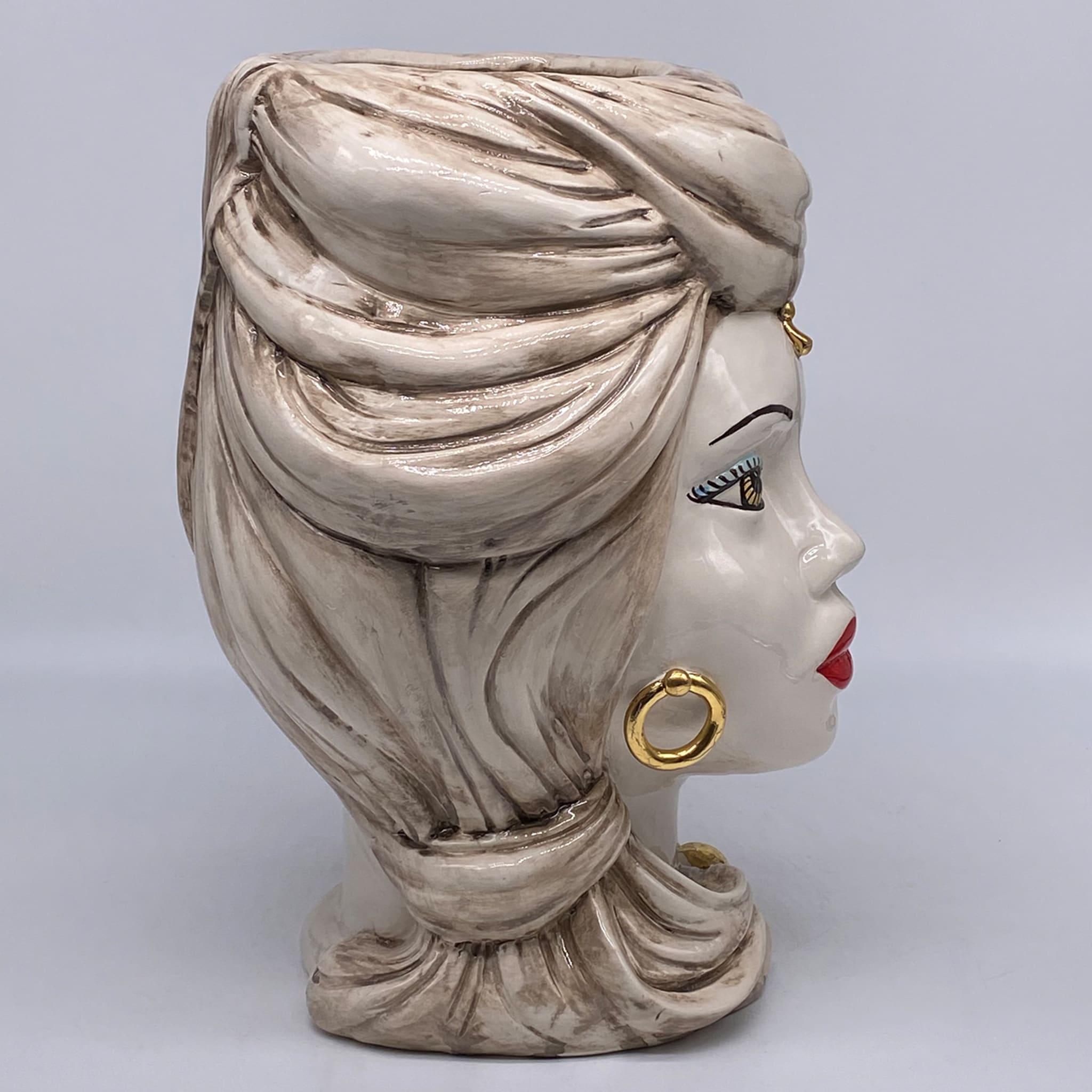 Lady Beige Gold Anubi Moor's Head Vase - Alternative view 5