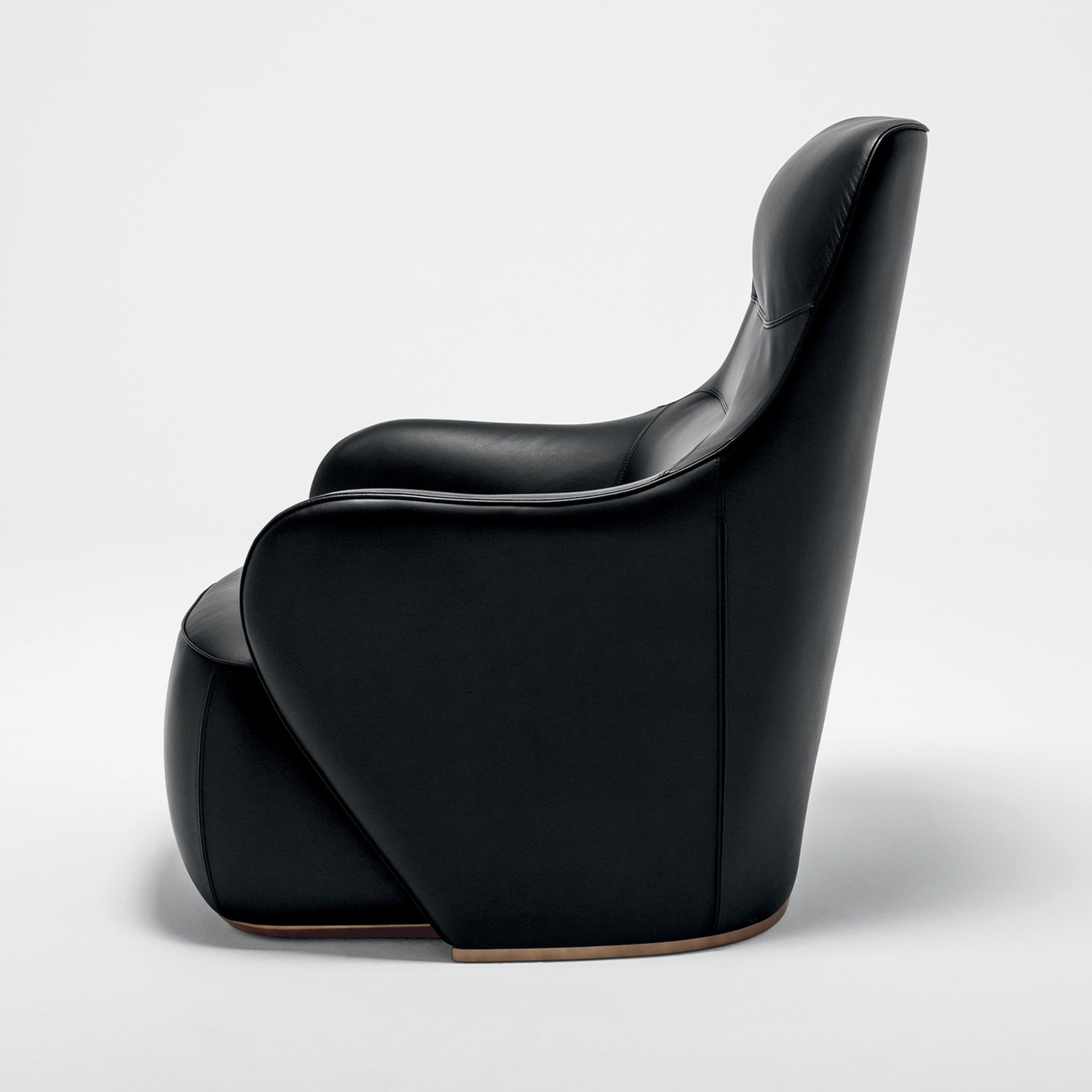 Caddy Black Armchair and Pouf - Alternative view 1