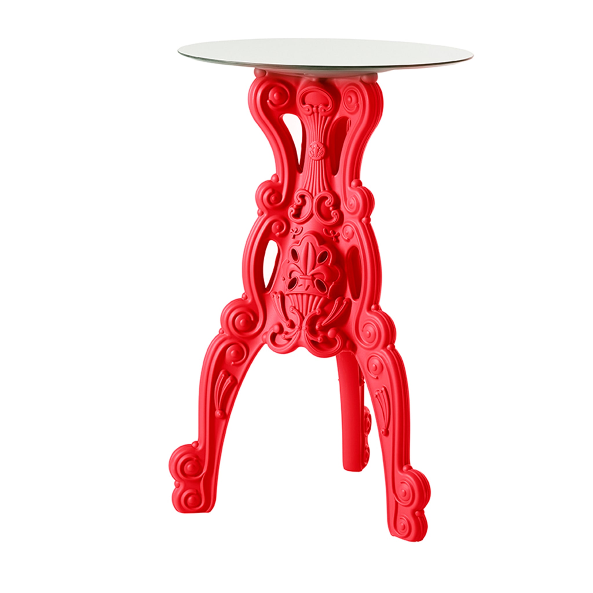 Master of Love Red Bistro Table with Round Top - Main view