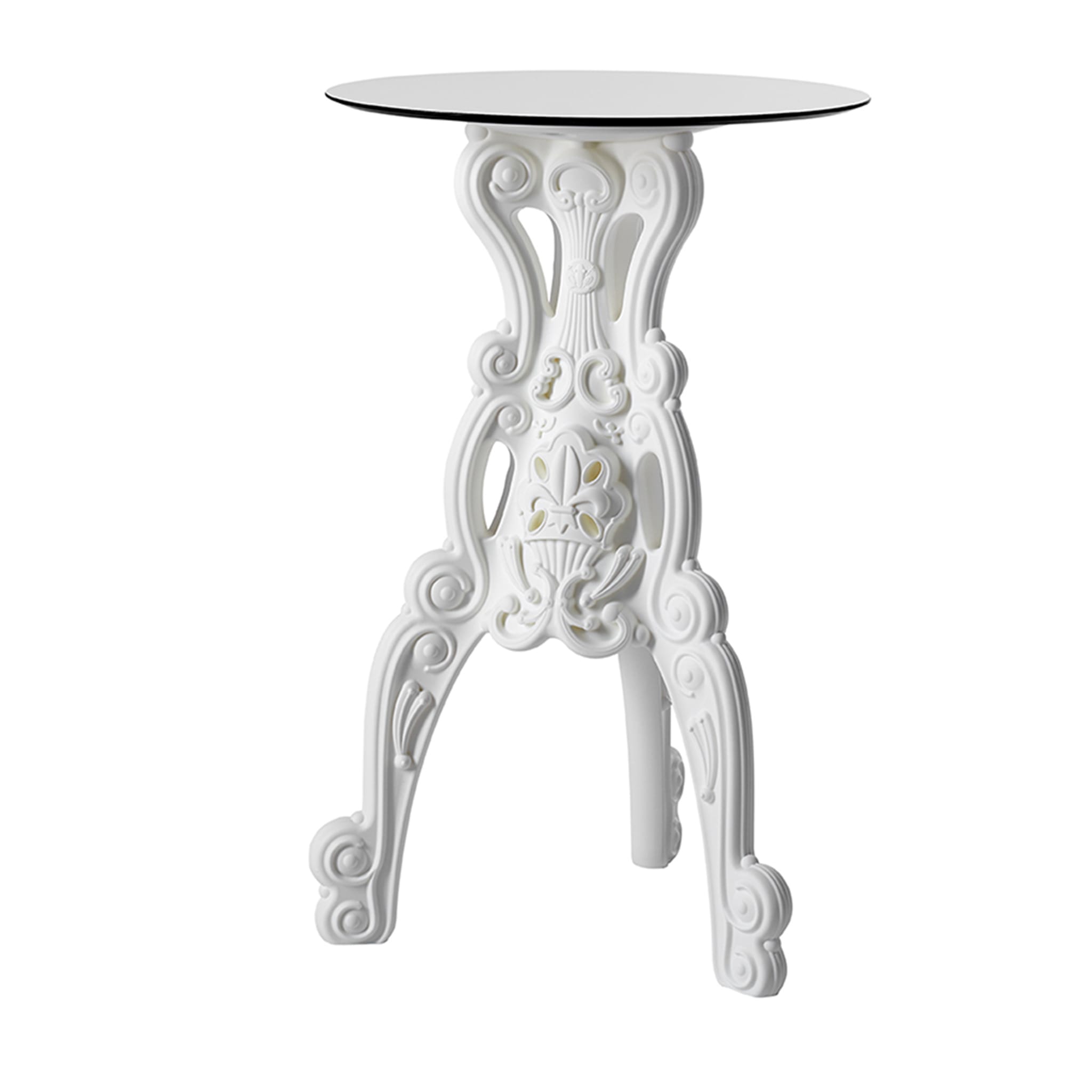 Master of Love White Bistro Table with Round Top - Main view