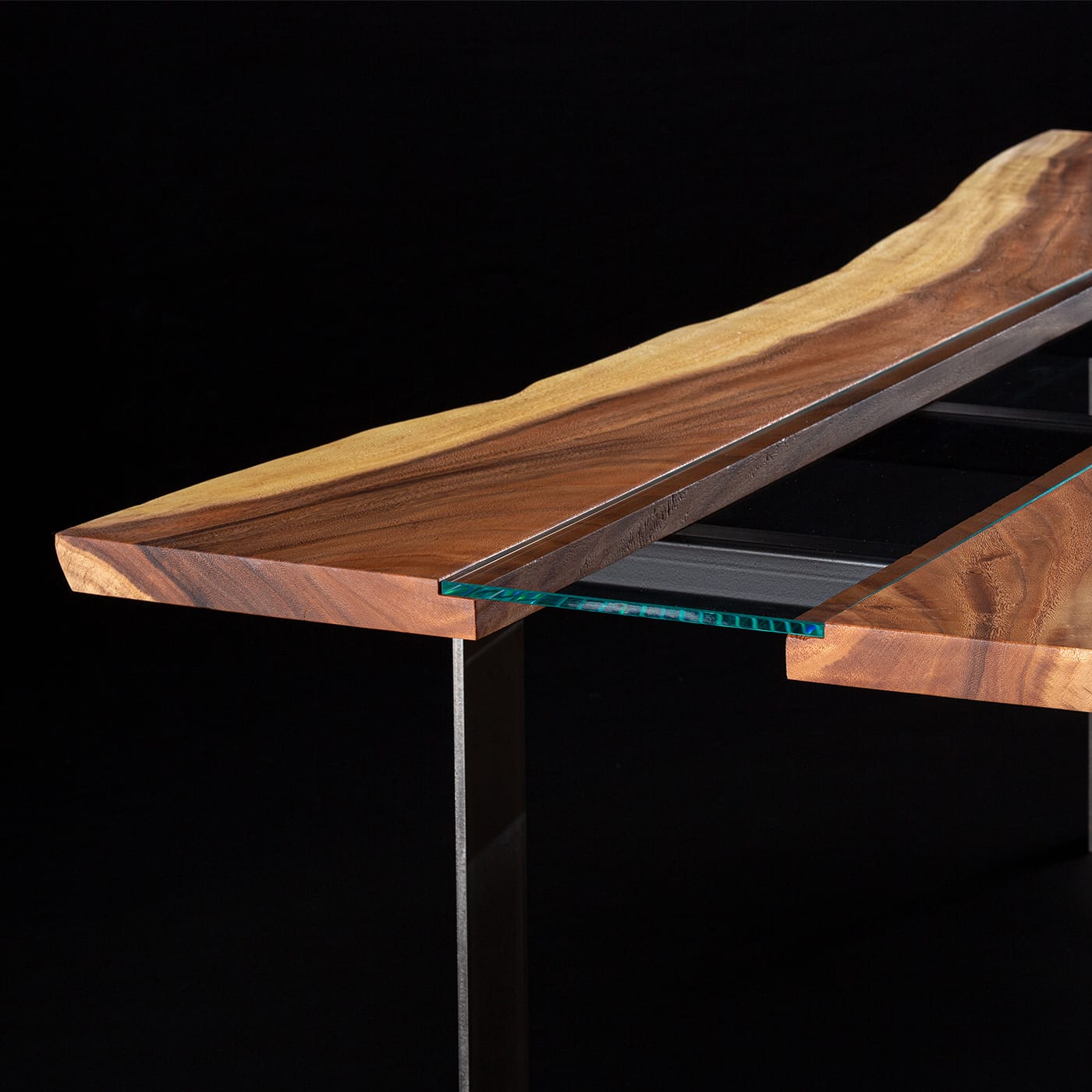 Amber glass dining table - Bruno Spreafico