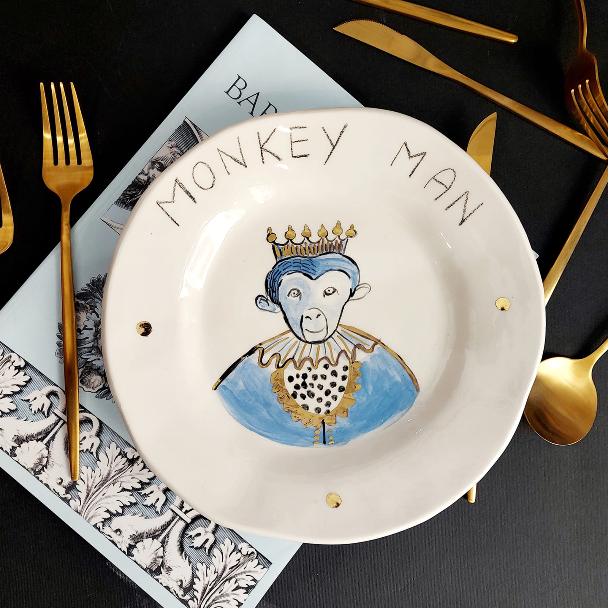Catman & Monkey Man Set of 2 Plates - Alternative view 2