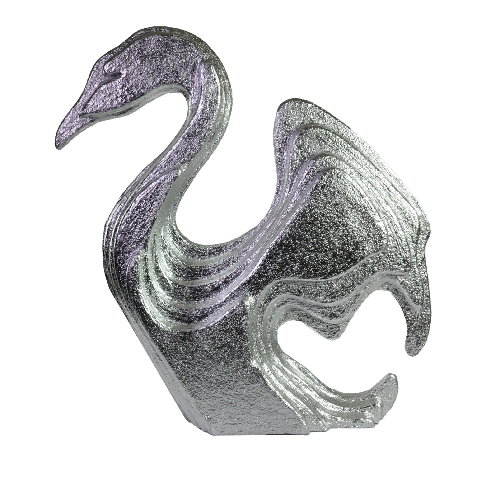 Scultura di cigno d'argento - Vista principale