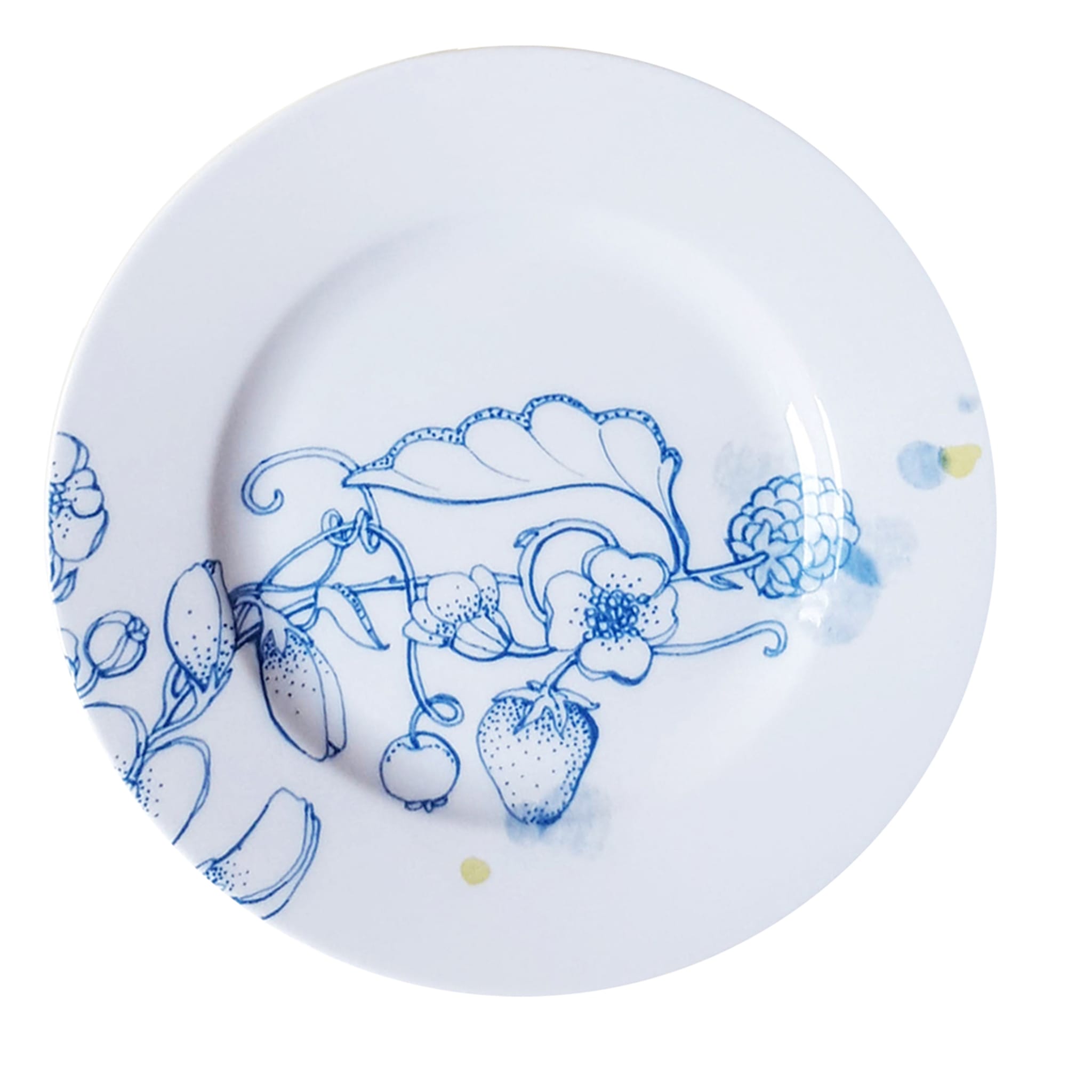 set of 2 Blue Summer bread plates #1 - Main view