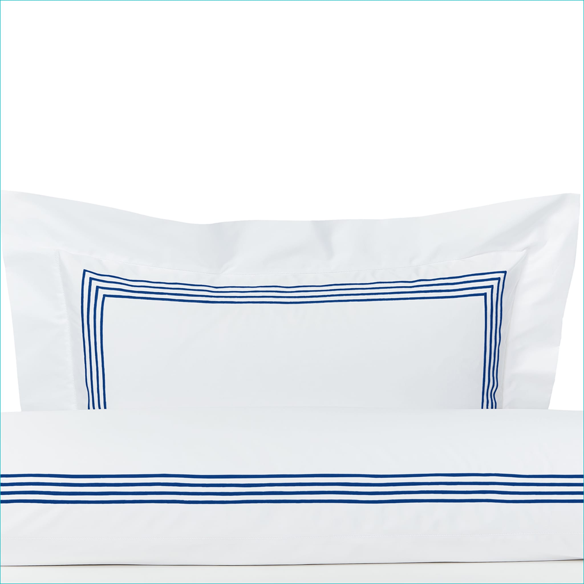 Four Generations White & Bright Blue US King Duvet Cover - Alternative view 2