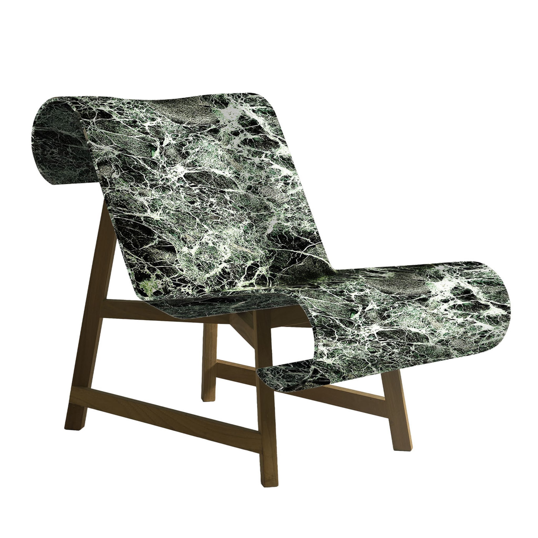 Curl Armchair in Marble Verde Alpi - Main view