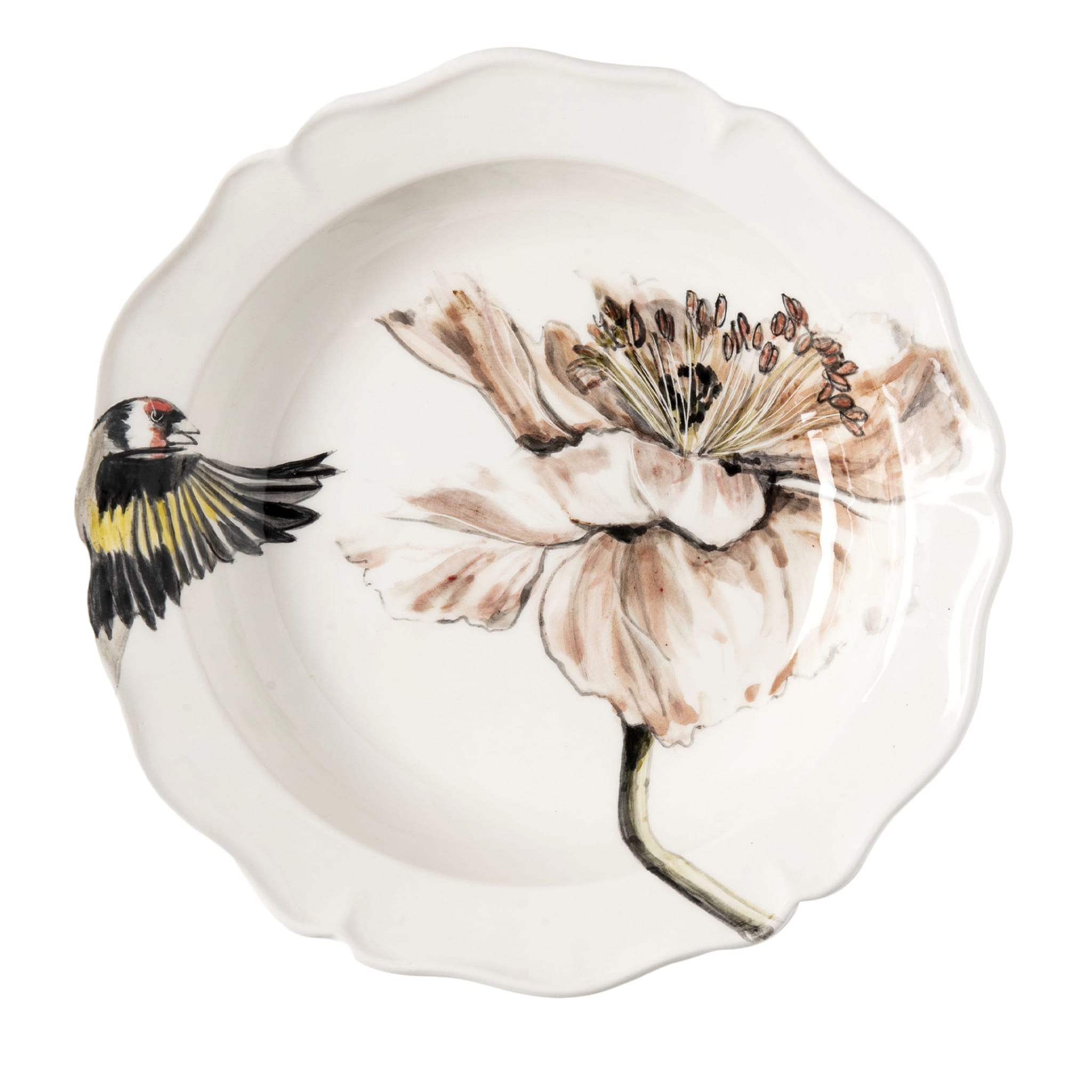 My Little Goldfinch B Round Polychrome Dinner Plate - Main view