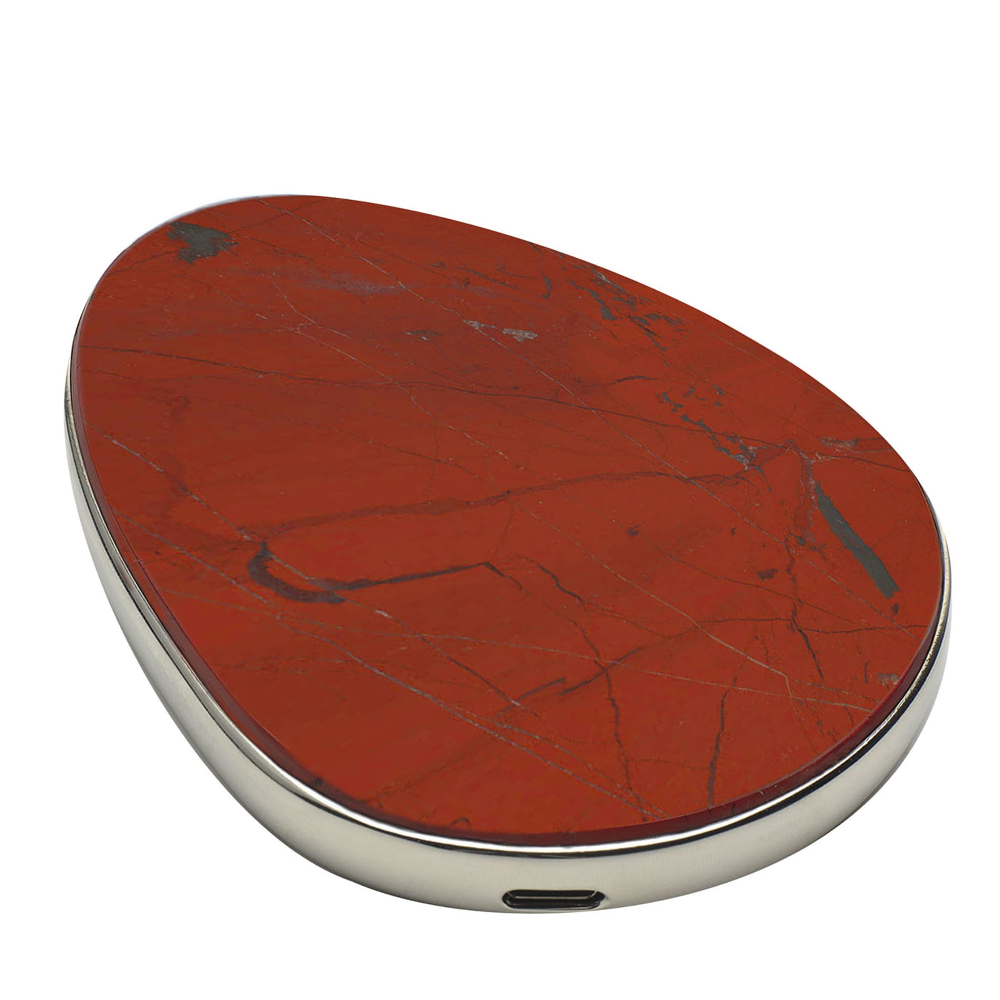 Enki Diaspro Rosso Silver Wireless Charger - Main view