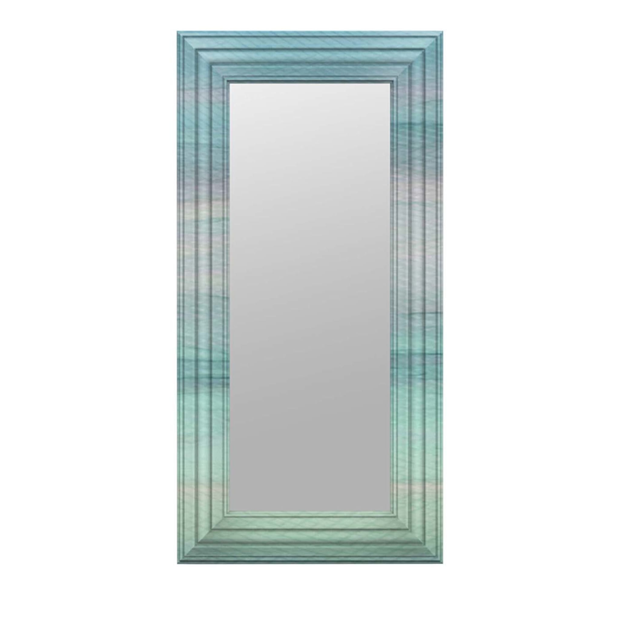 Gray Elongated Rectangular Multicolor Mirror - Main view