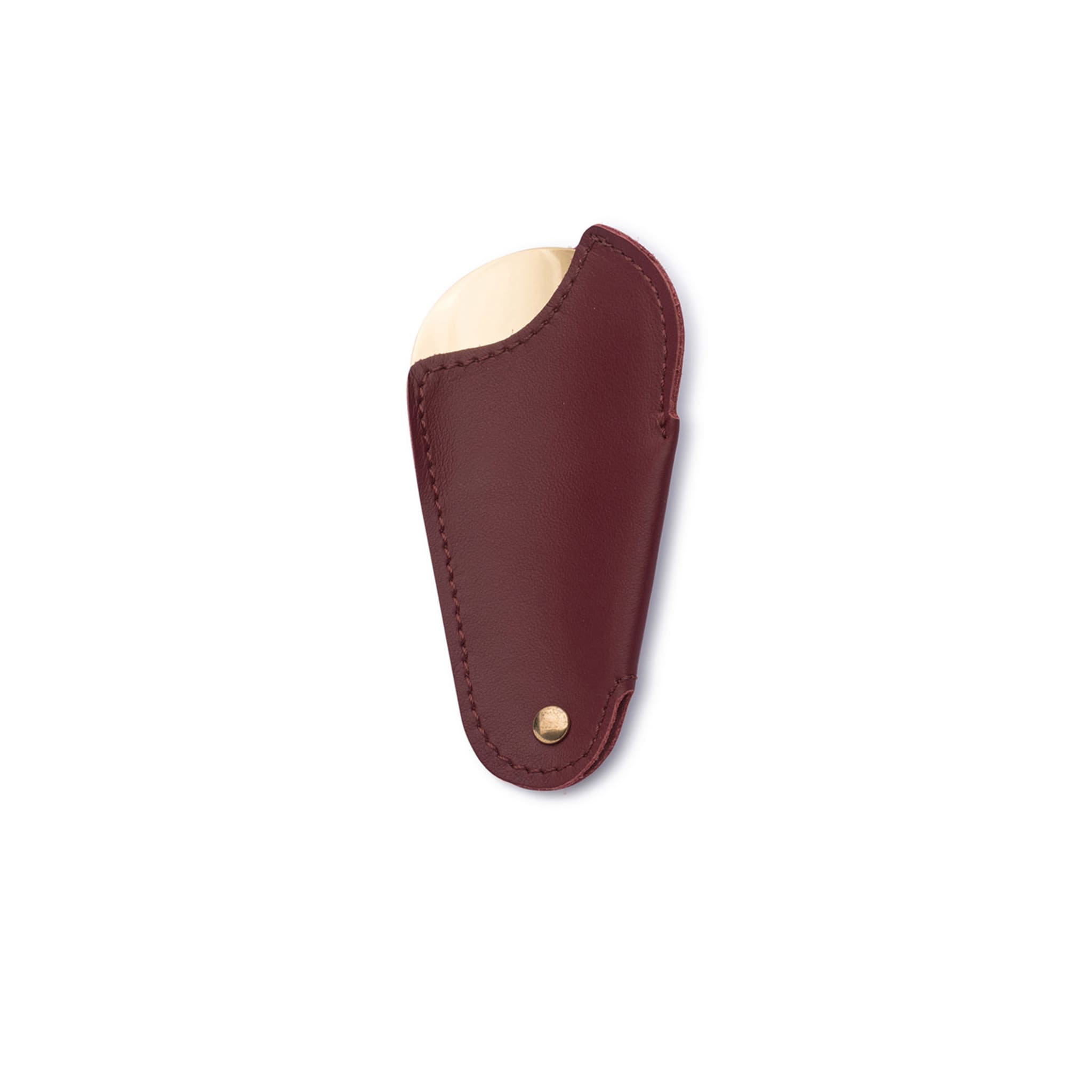 Burgundy & Gold Leather Travel Shoe Horn - Alternative view 2