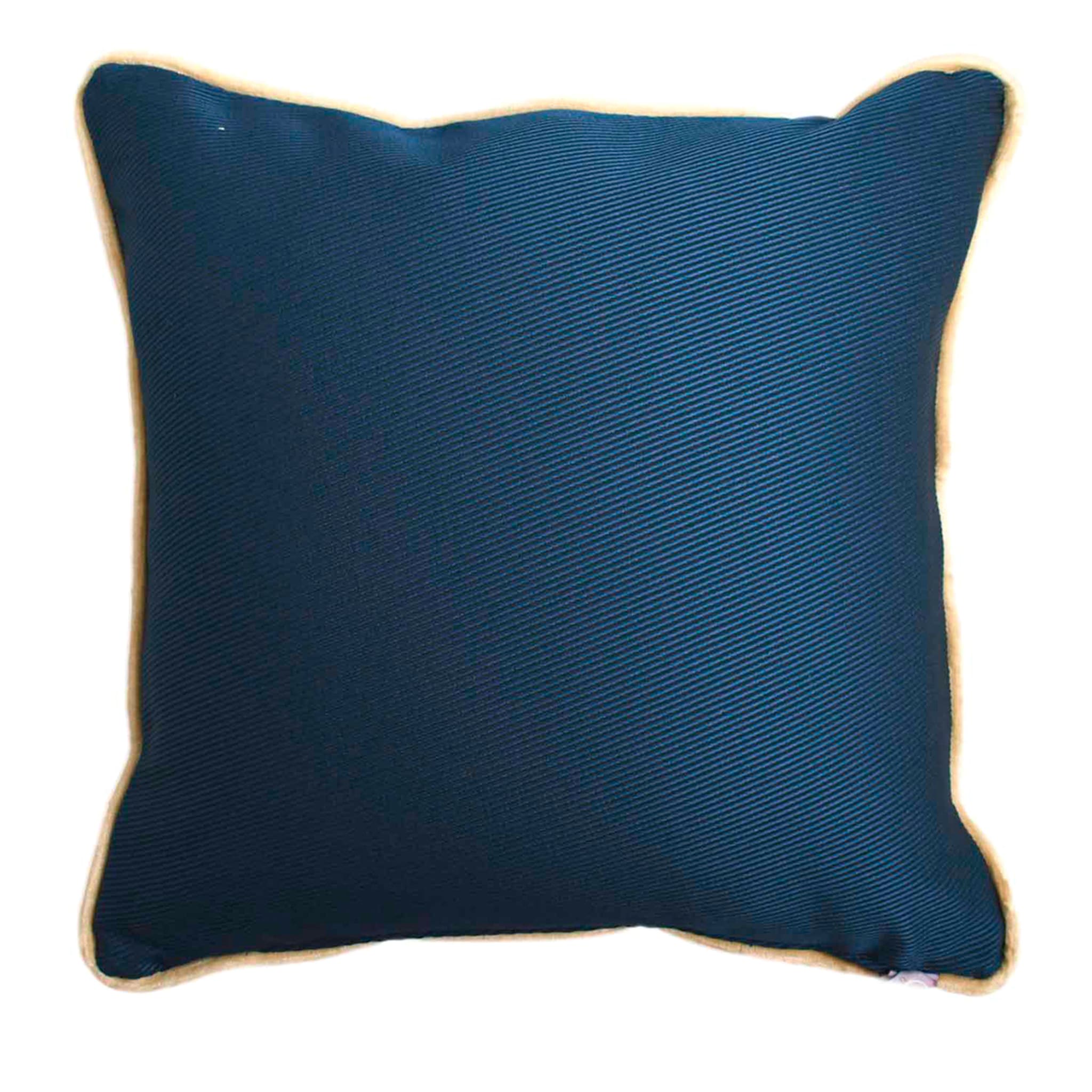 Cuscino Carrè quadrato blu e beige - Vista principale