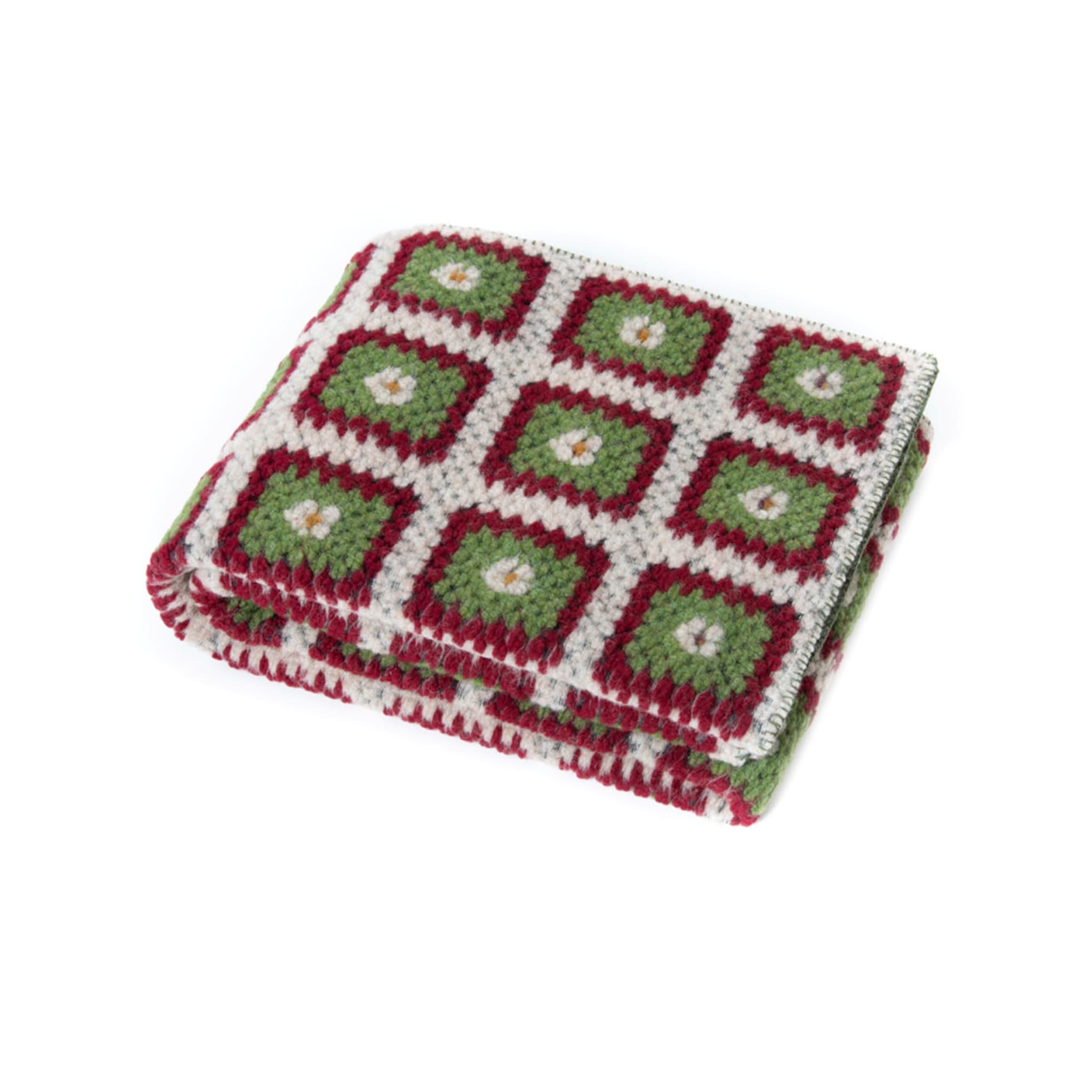 Shabby Green Crochet Blanket - Alternative view 1