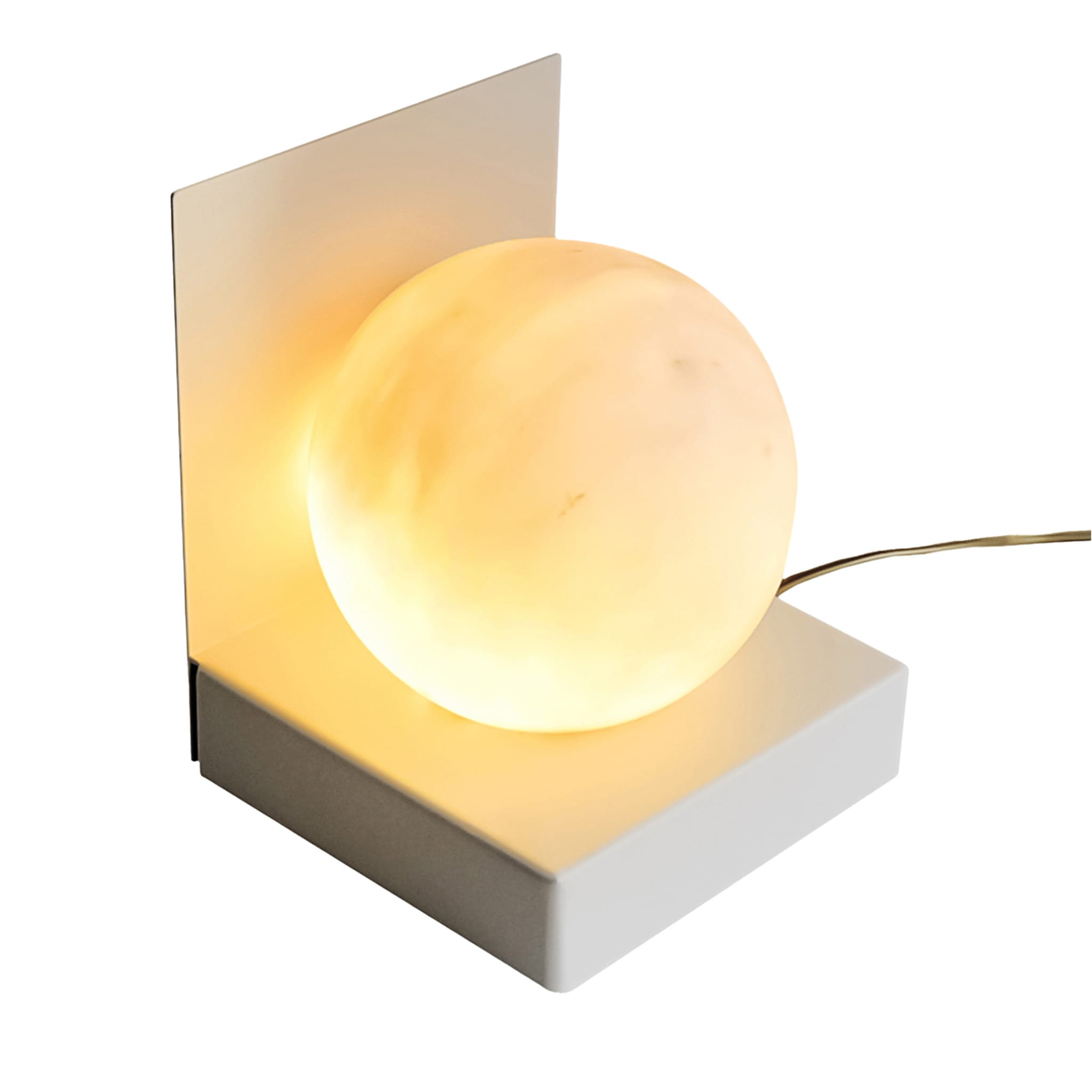 Sphere In Satin Marble Table Lamp - Main view