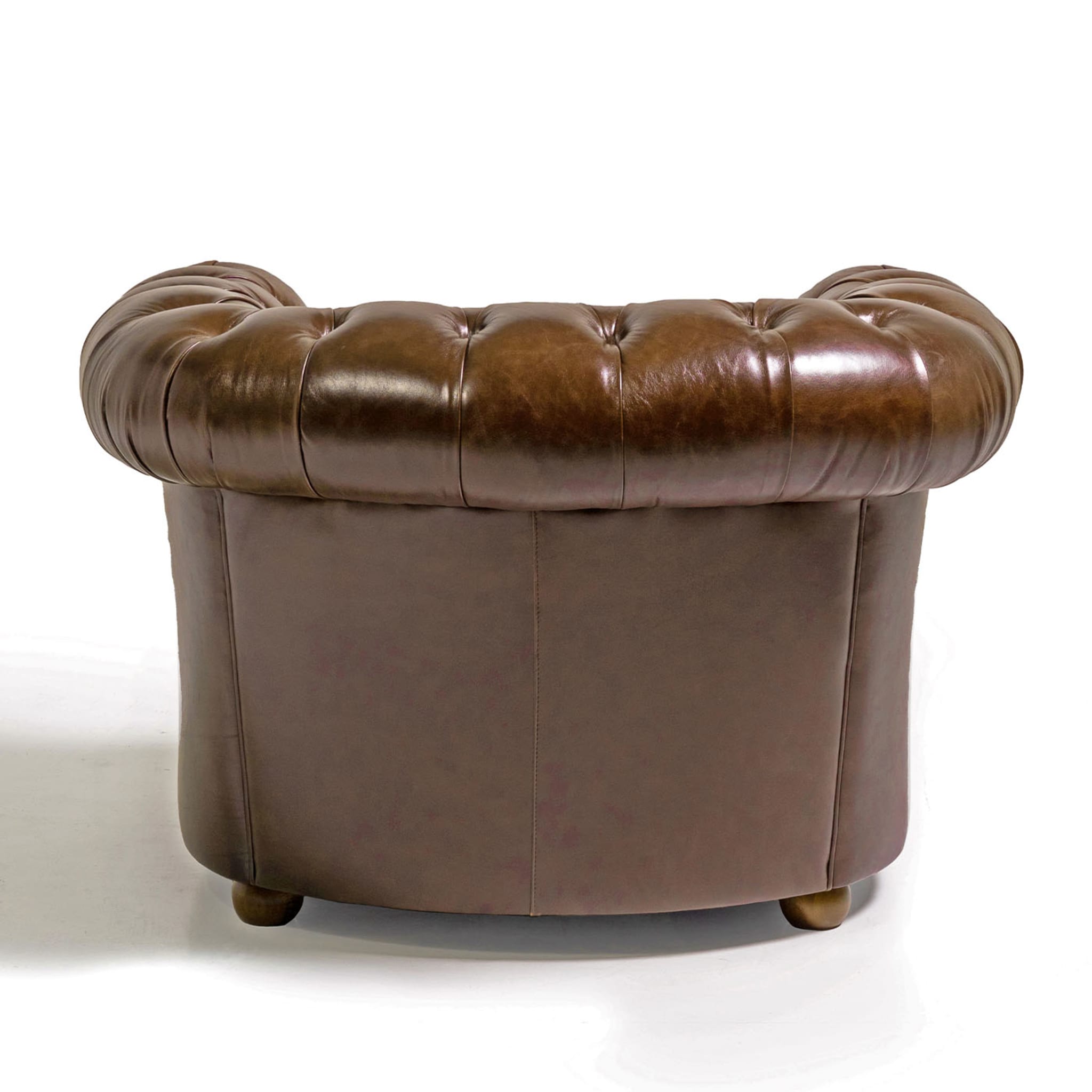 Chesterfield Brown Leather Armchair Tribeca Collection - Alternative view 2