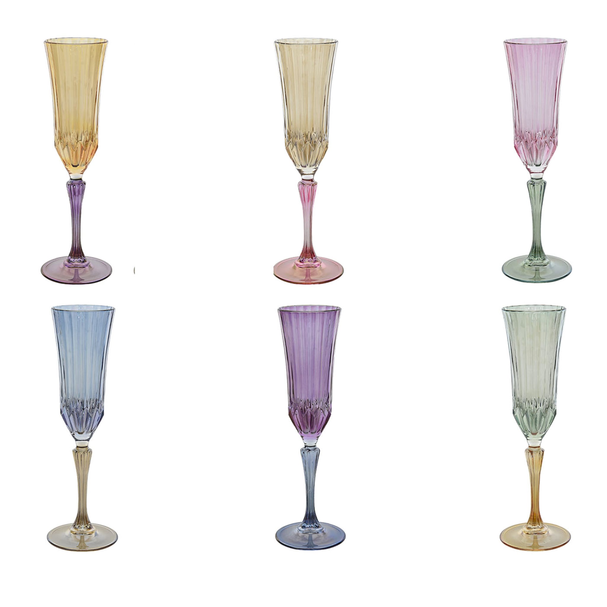 Ada 03 Set of Six Champagne Flutes - Main view